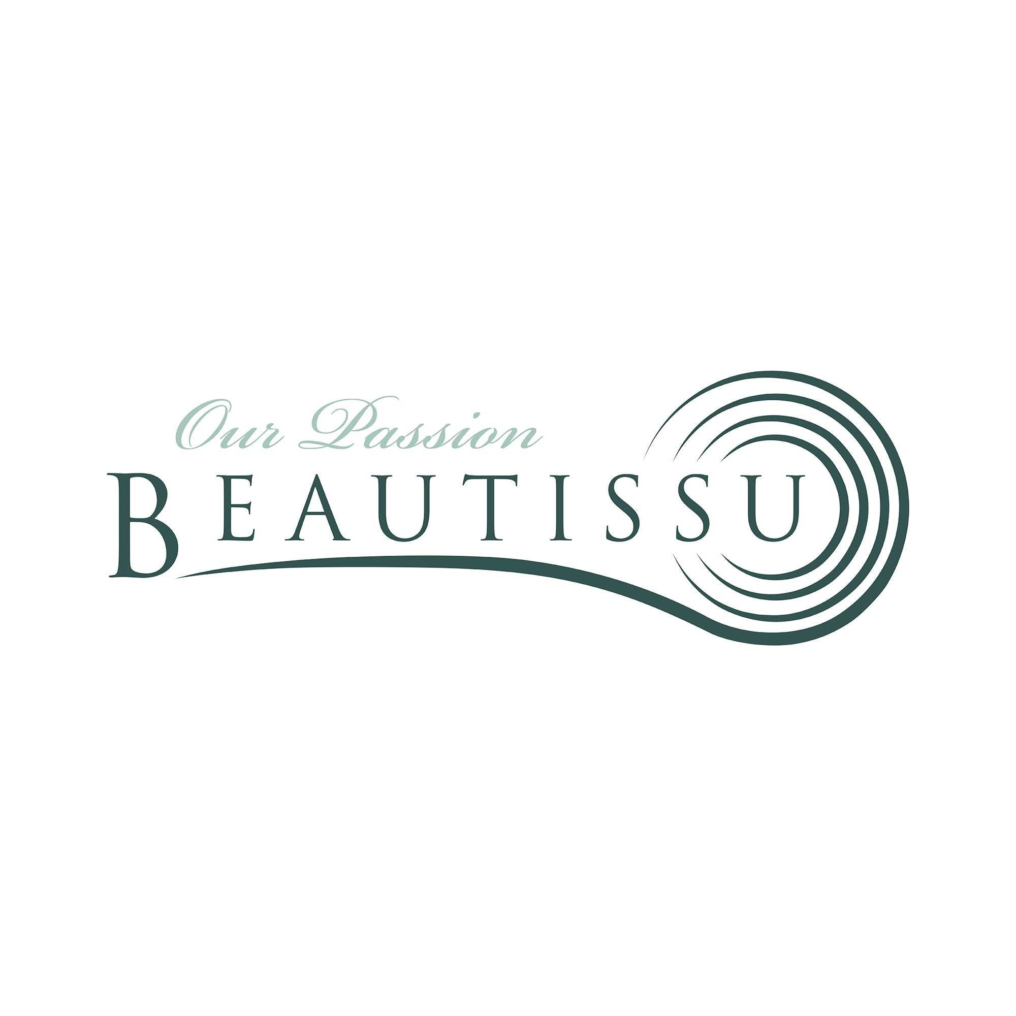 Beautissu logo with the text "Our Passion Beautissu" in elegant font.
