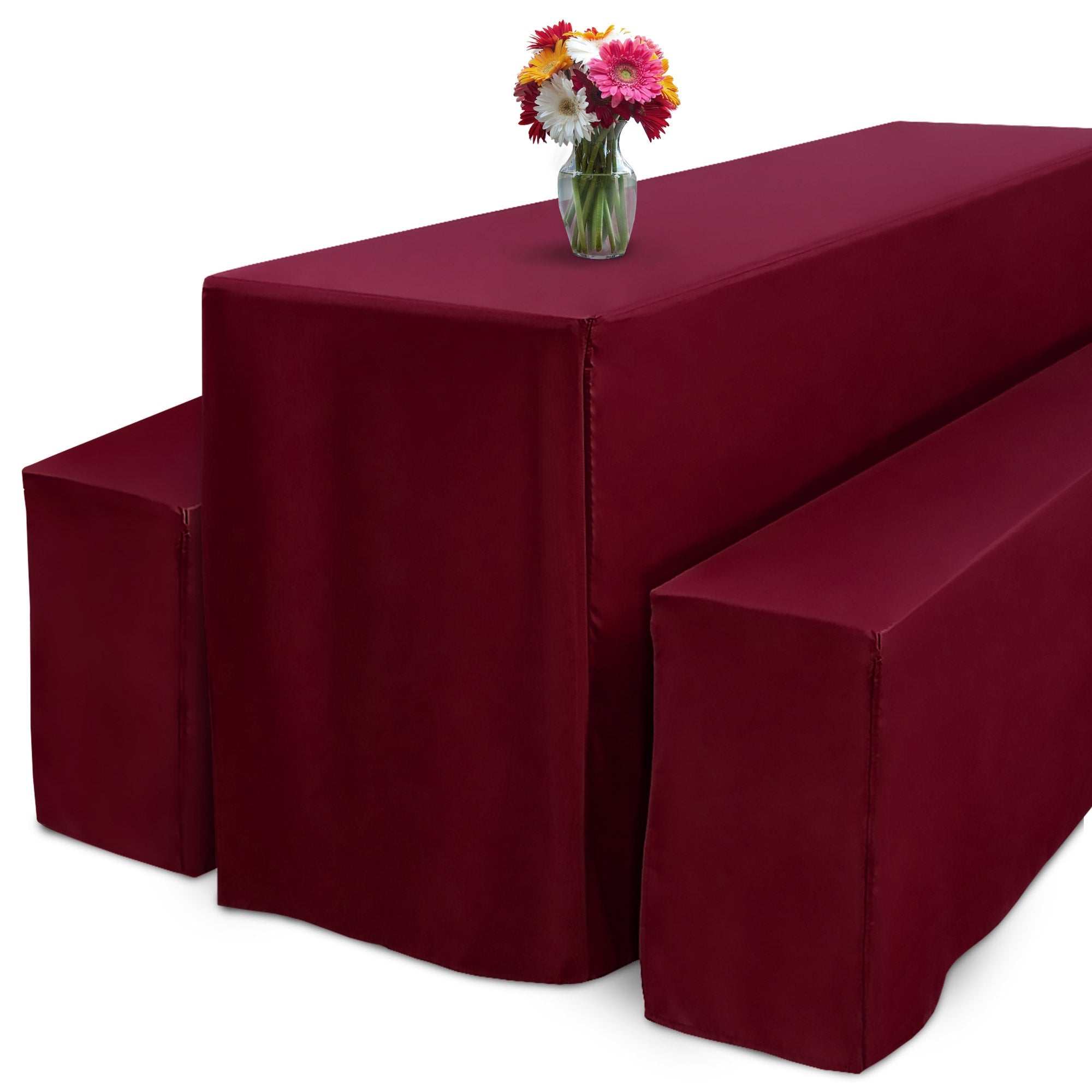 3er Set Beautissu Biertischhusse für Festzelt 50x220cm | 70x220cm