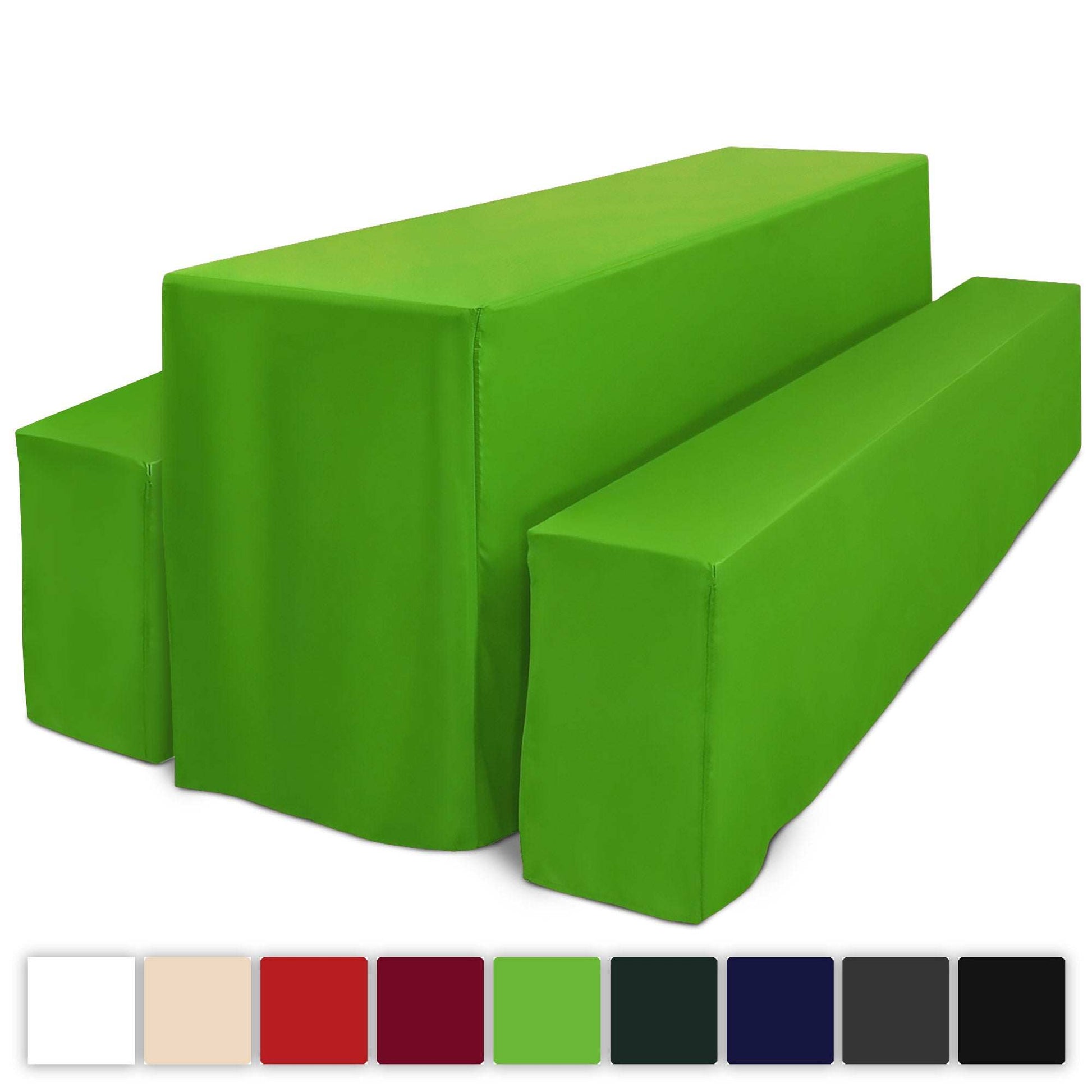 3er Set Beautissu Basic L biertischhusse in verschiedenen Farben, passend für Festzeltgarnituren 50x220cm und 70x220cm.