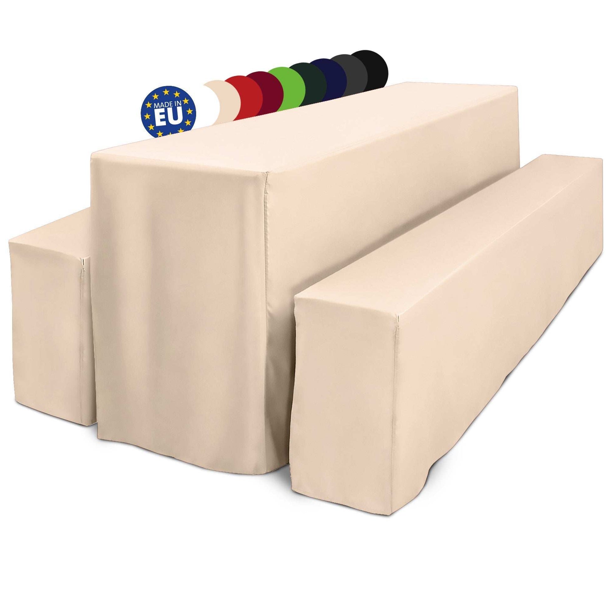 3er Set Beautissu Basic L beer table cover set for 50x220cm and 70x220cm, ideal for events, weddings, and catering.