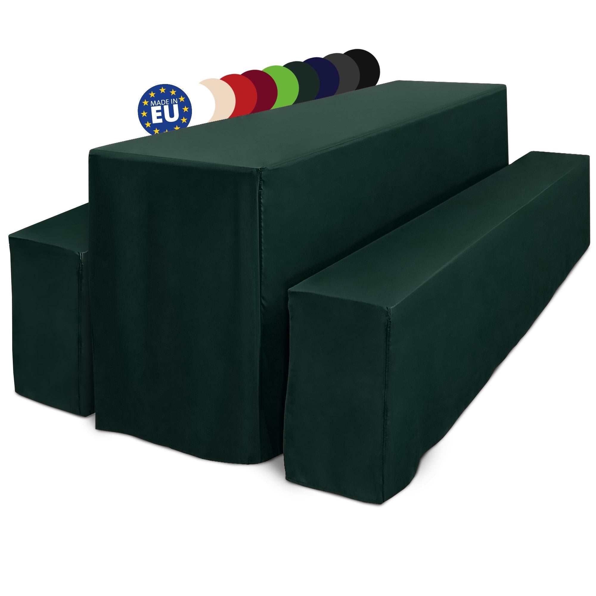 3er Set Beautissu Biertischhusse, bodenlang, für Festzeltgarnitur, verschiedene Farben, 50x220cm/70x220cm.