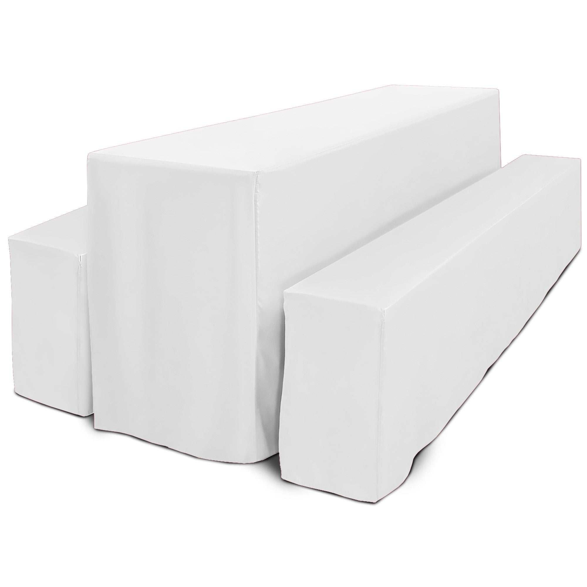 3er Set Beautissu Basic L Biertischhusse, elegant table and bench covers for garden party or event.