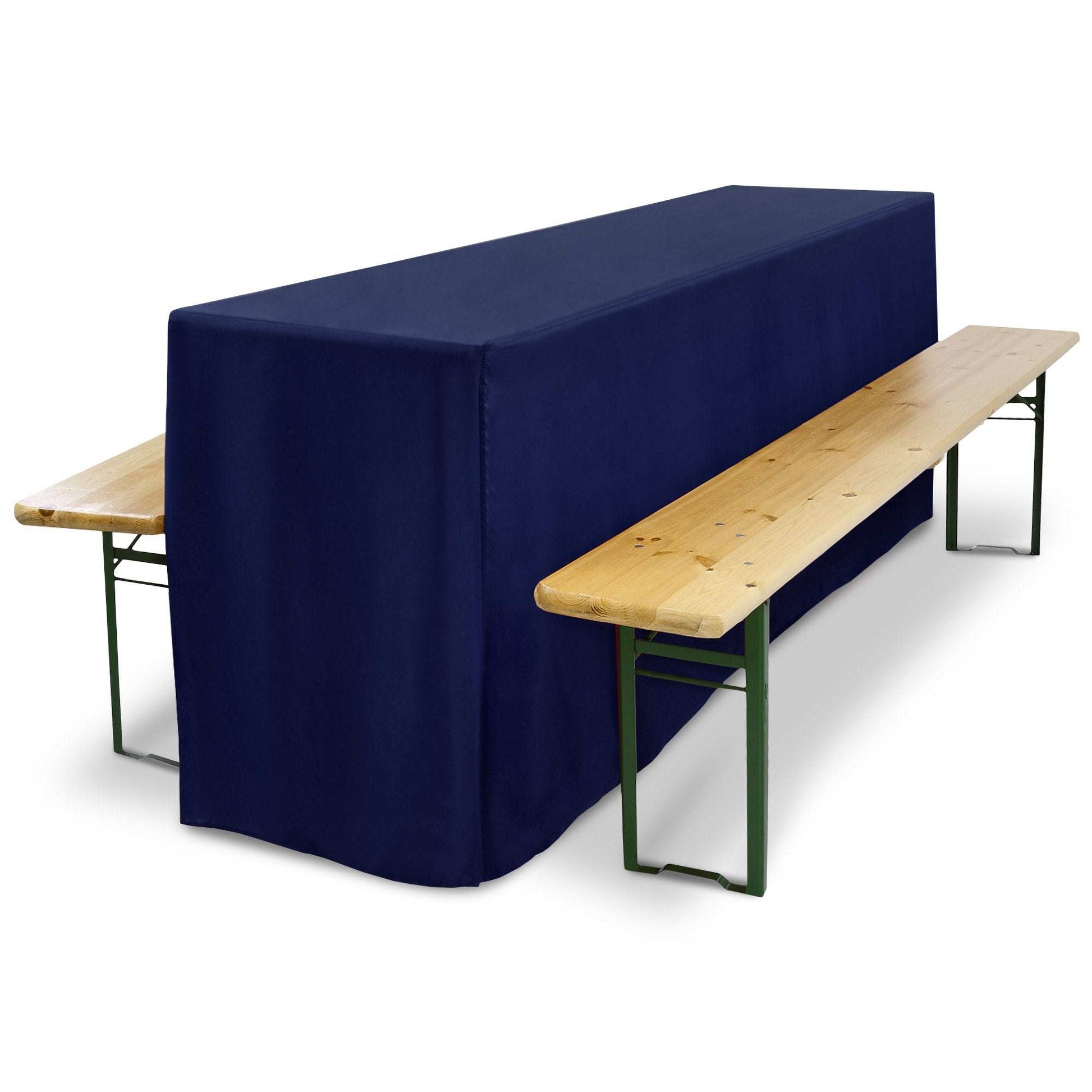 3er Set Beautissu Basic L Biertischhusse für Festzeltgarnitur 50x220cm