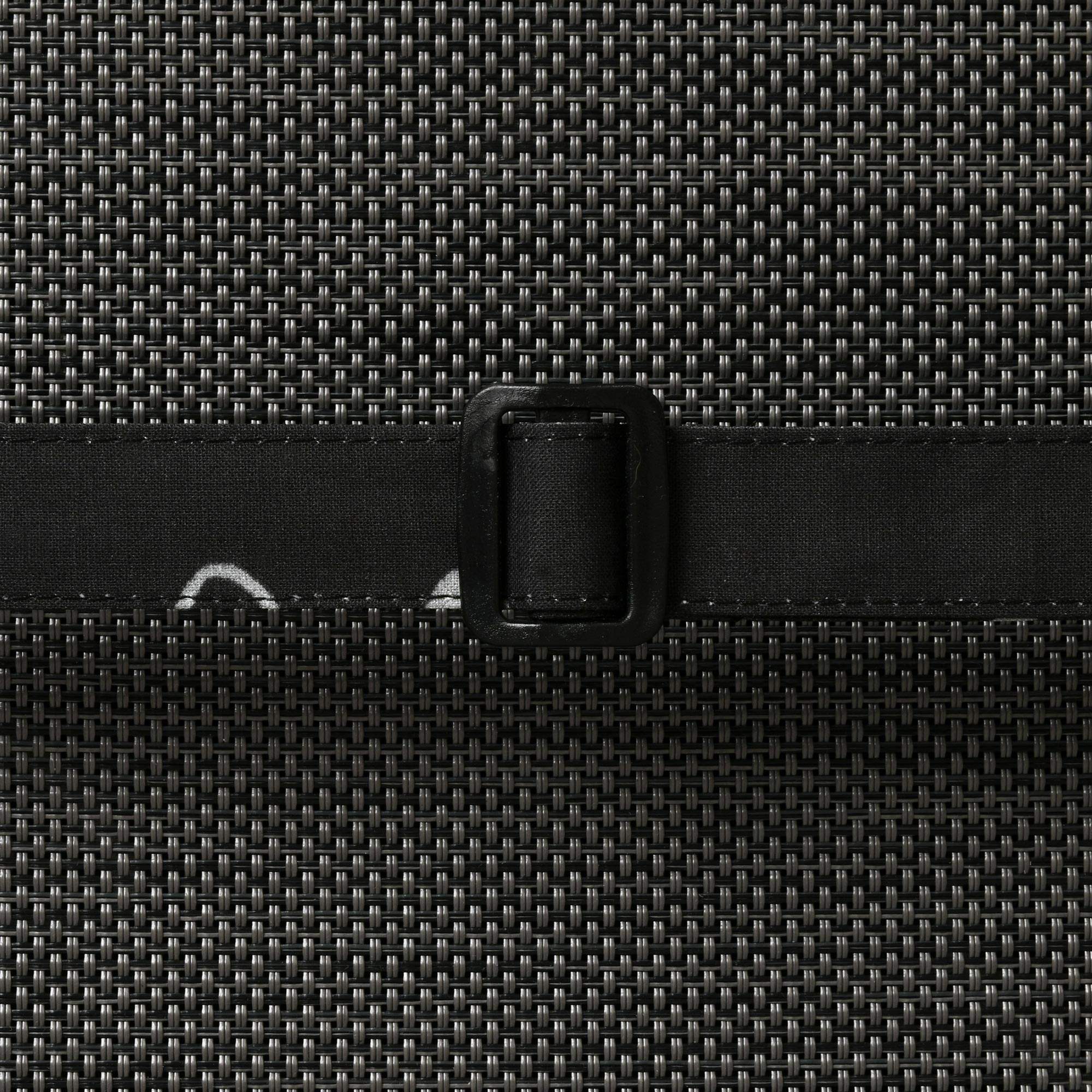 Beautissu Hochlehner Auflage in anthracite with secure fastening strap for garden chairs.