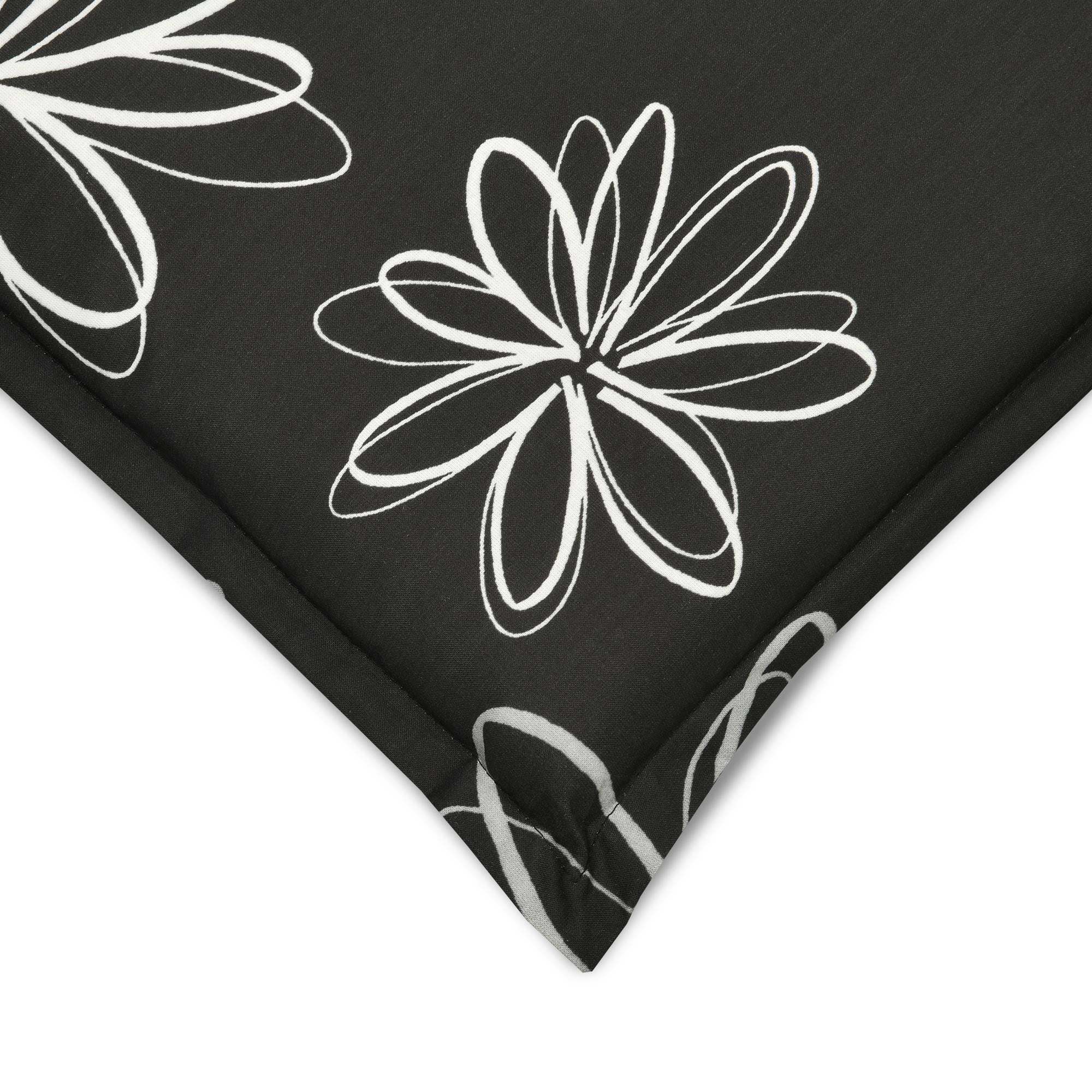 Beautissu Hochlehner Auflagen 120x50x6 cm Flores with floral design, high-quality cushioned garden chair pad for comfort.