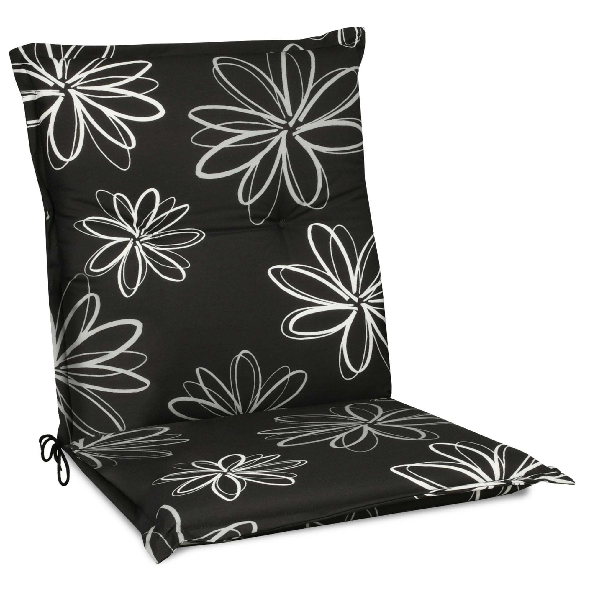 Beautissu Niederlehner Auflagen 120x50x6 cm Flores with floral pattern, high-quality garden chair cushion.