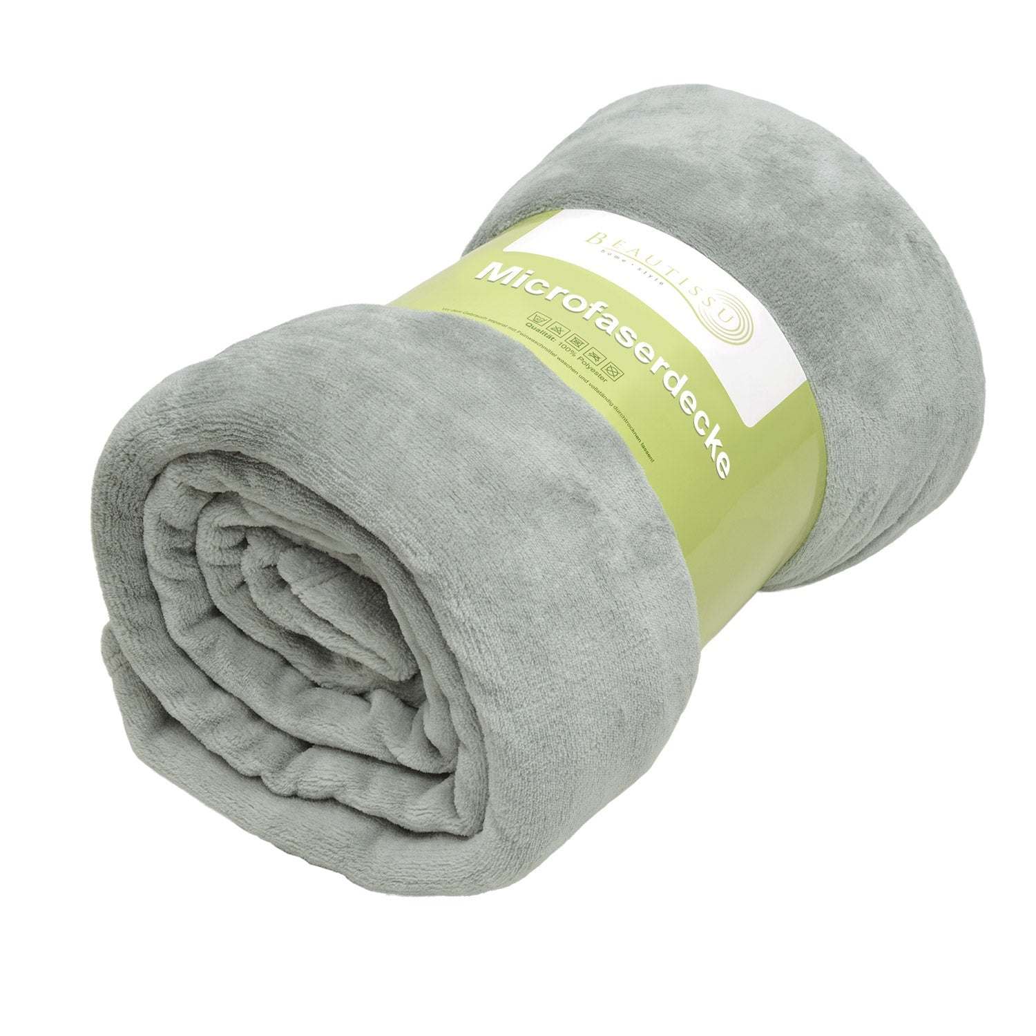 Beautissu XL Tagesdecke Kuscheldecke Aurelia 150x200cm in soft coral-fleece polyester.