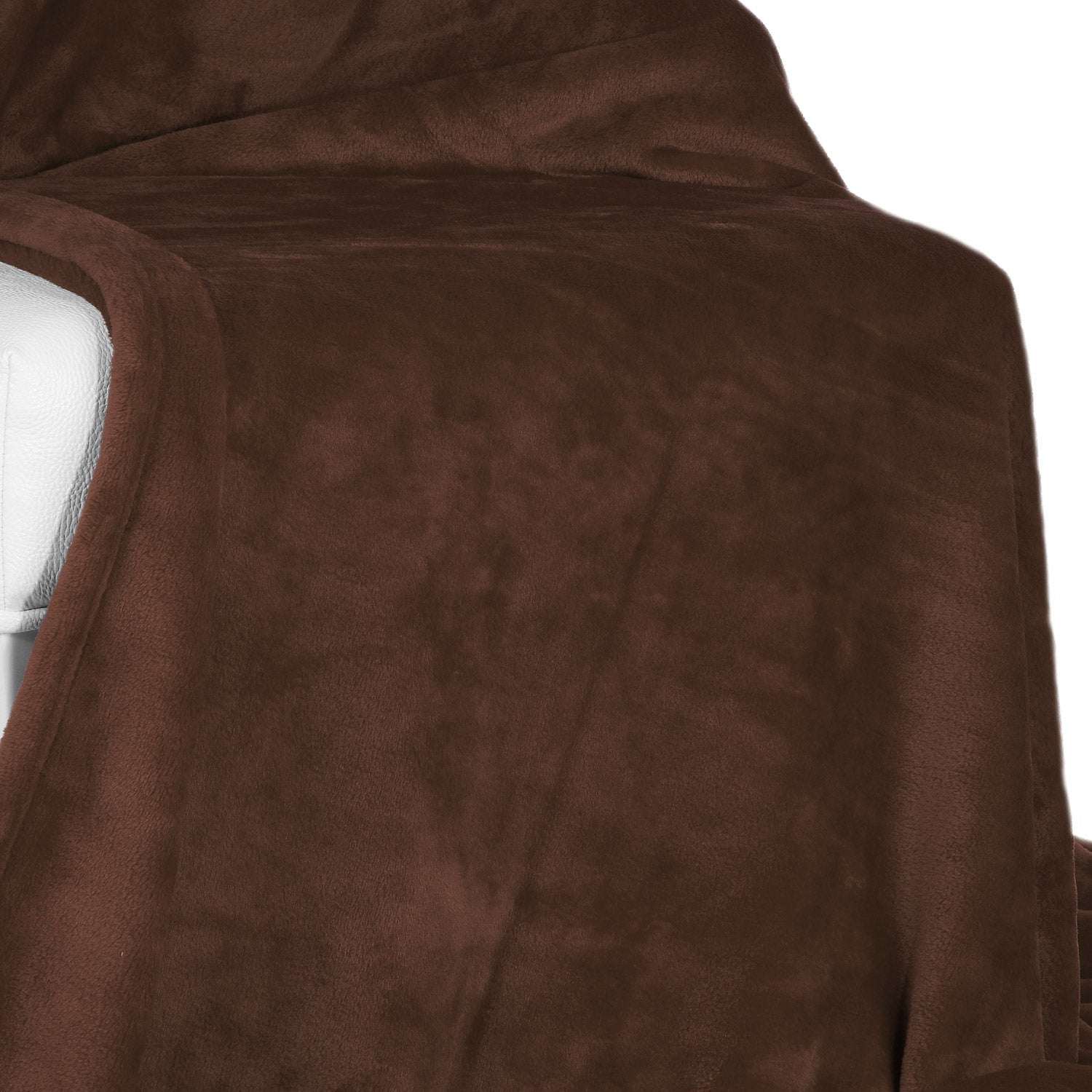 Beautissu XL Tagesdecke Kuscheldecke Aurelia 150x200cm, warm brown Coral-Fleece blanket, versatile and soft.