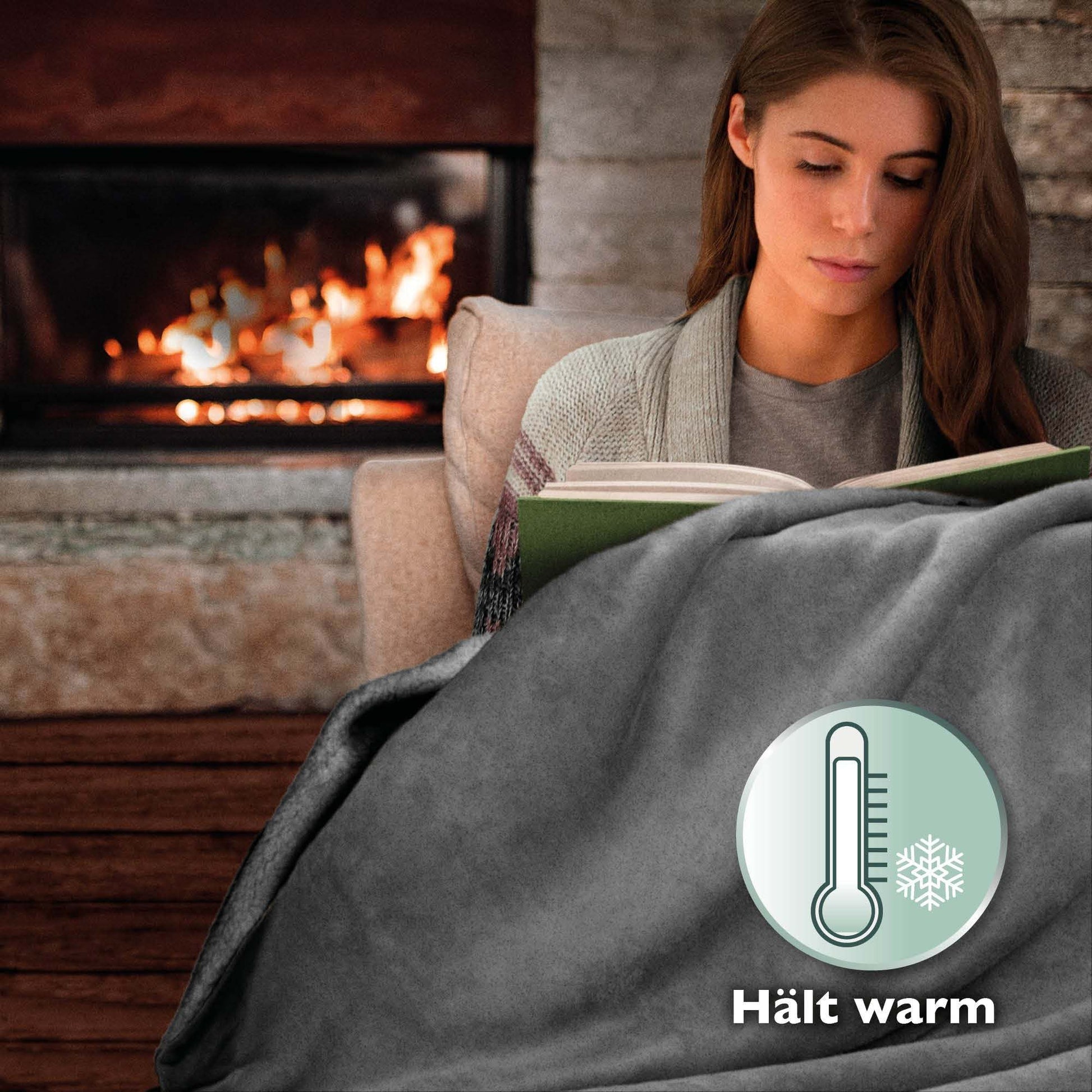 Beautissu Sherpa Kuscheldecke Alina in Grau, warm und flauschig, perfekt als Sofaüberwurf oder Tagesdecke, erhältlich in 150x200cm und 220x240cm.