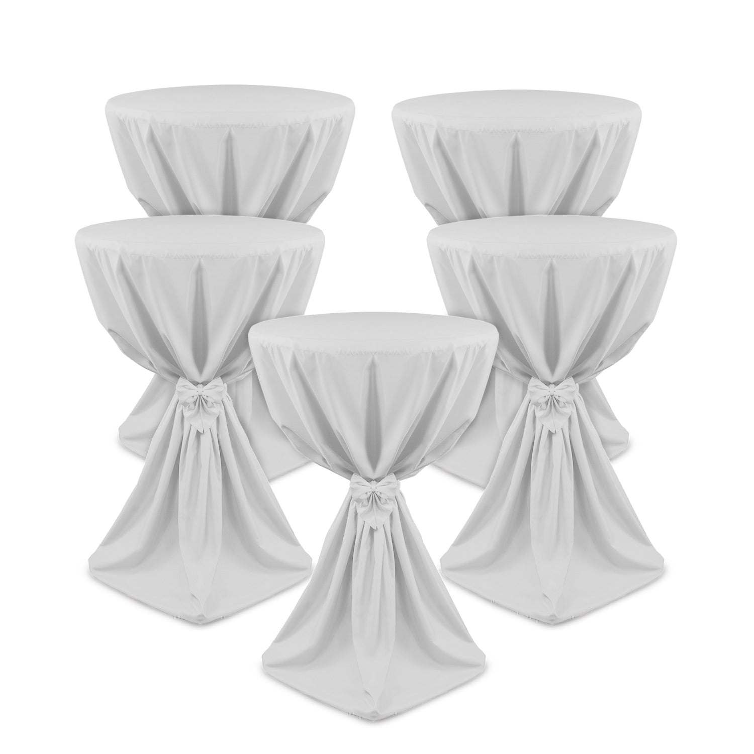 5er Set Beautissu Stehtischhusse Giulia Ø60-70-80cm div. Farben