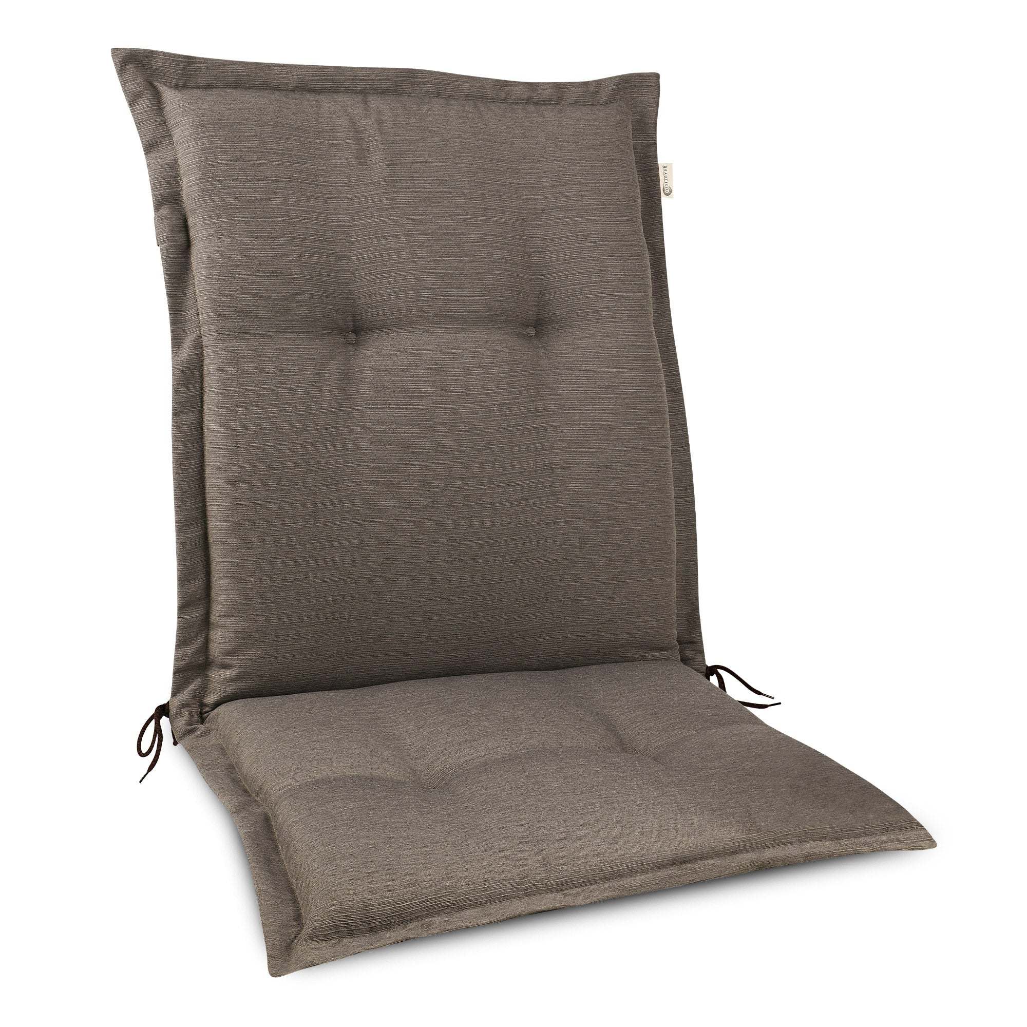 Beautissu HighLux NL garden chair cushion 105x50x7cm in assorted colors, featuring comfortable and durable padding with secure fastening ties.