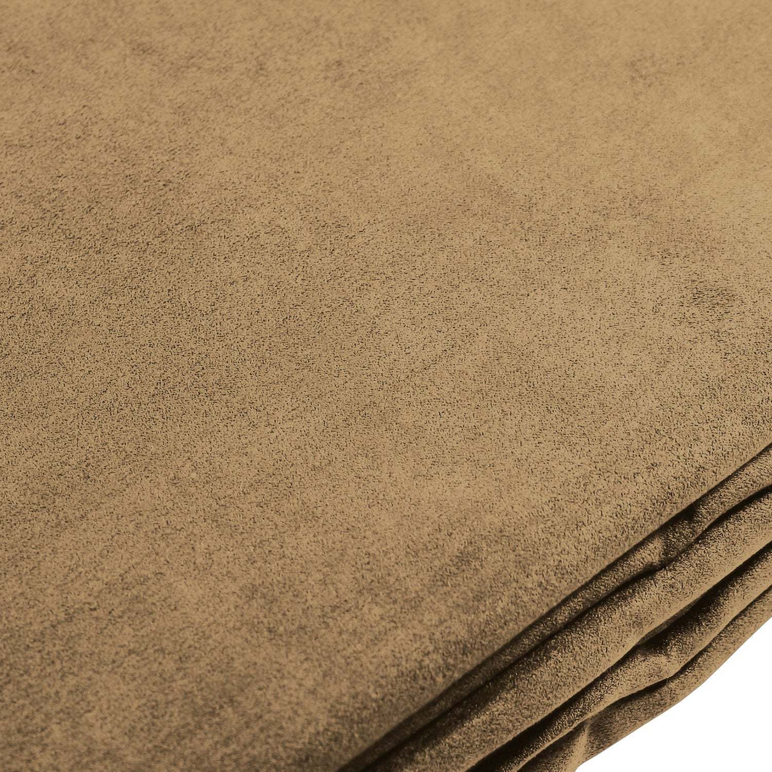 Beautissu Tagesdecke Sofaüberwurf Romantica in Wildlederoptik, 210x280cm, beige.