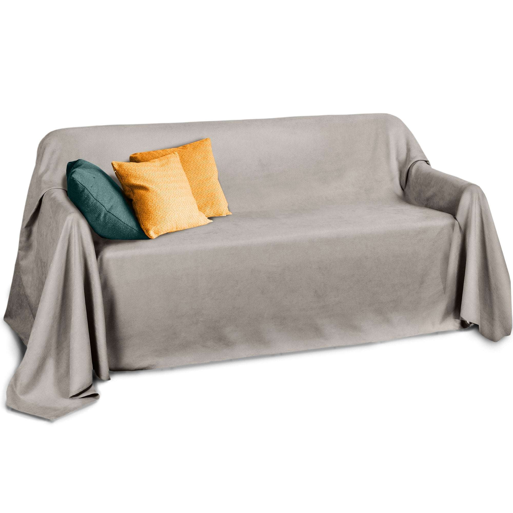 Beautissu Tagesdecke Sofaüberwurf Romantica in Wildlederoptik, 210x280cm, elegant and versatile sofa cover.
