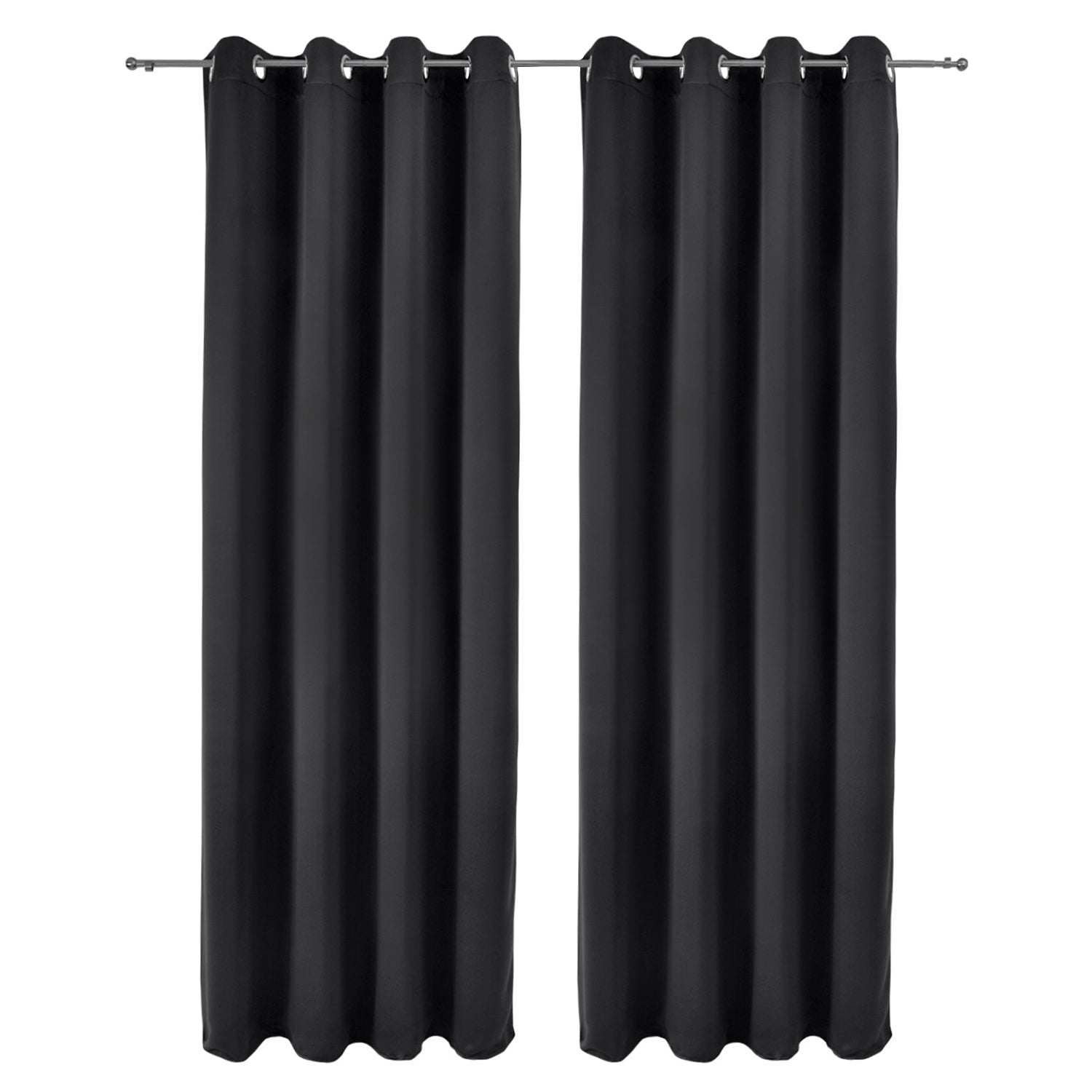 Blackout curtains set with grommet hanging, 100% polyester, UV-resistant, lightproof; Beautissu Ösenschal Amelie.