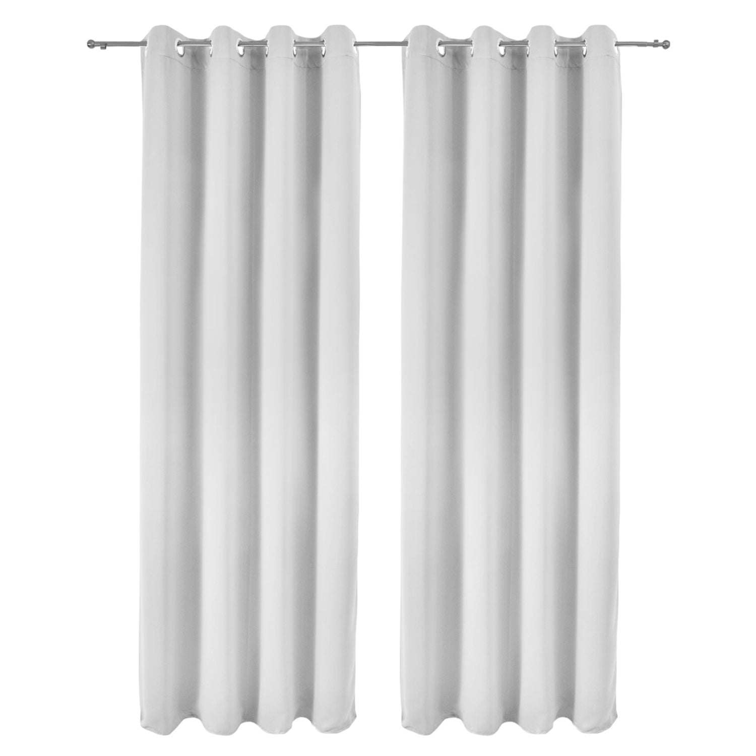 2er Set Beautissu Ösenschal Amelie Blackout Vorhänge, lichtundurchlässig, 100% Polyester, UV-beständig, 140x245 cm.