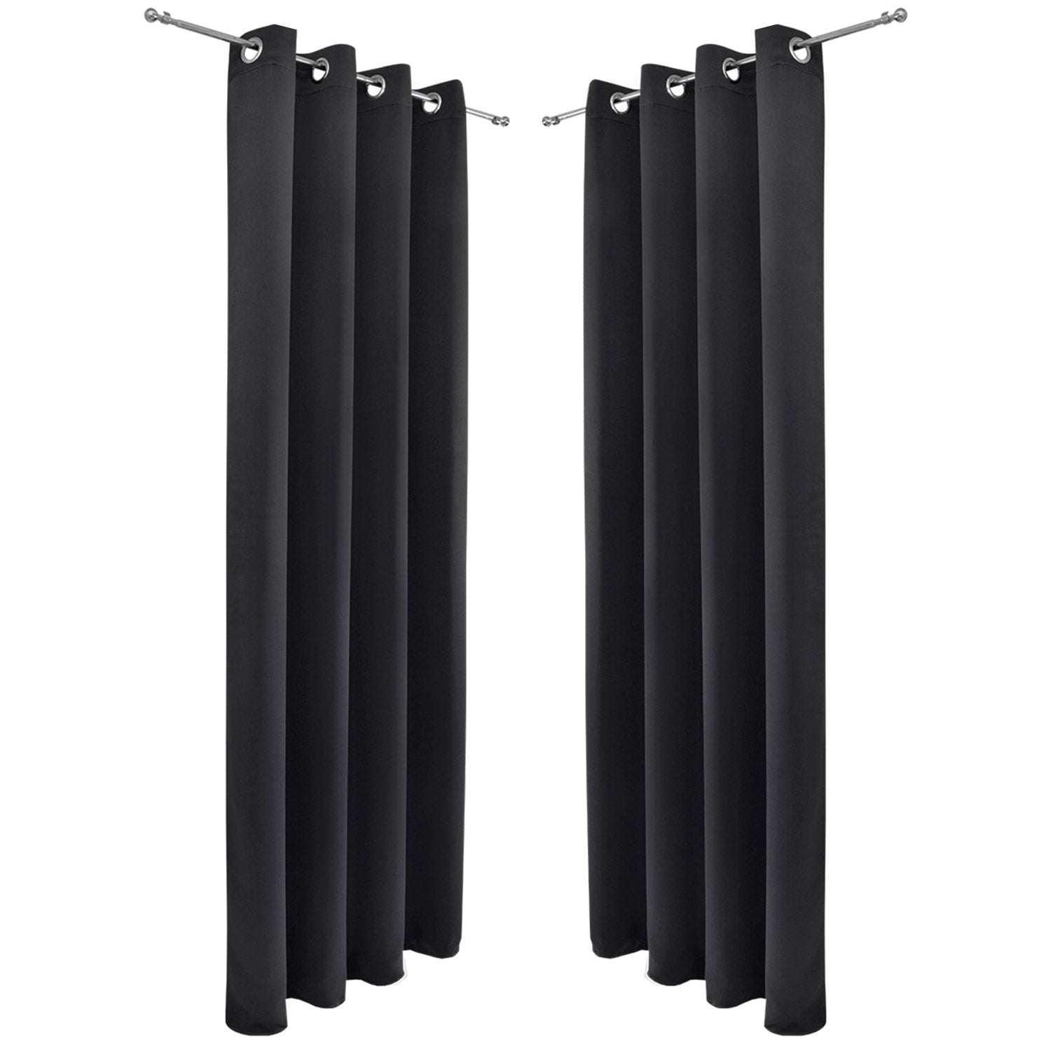 Beautissu Ösenschal Amelie Blackout Vorhänge, 2-piece set, light-blocking curtains with eyelets, UV-resistant polyester, decorative home accent.