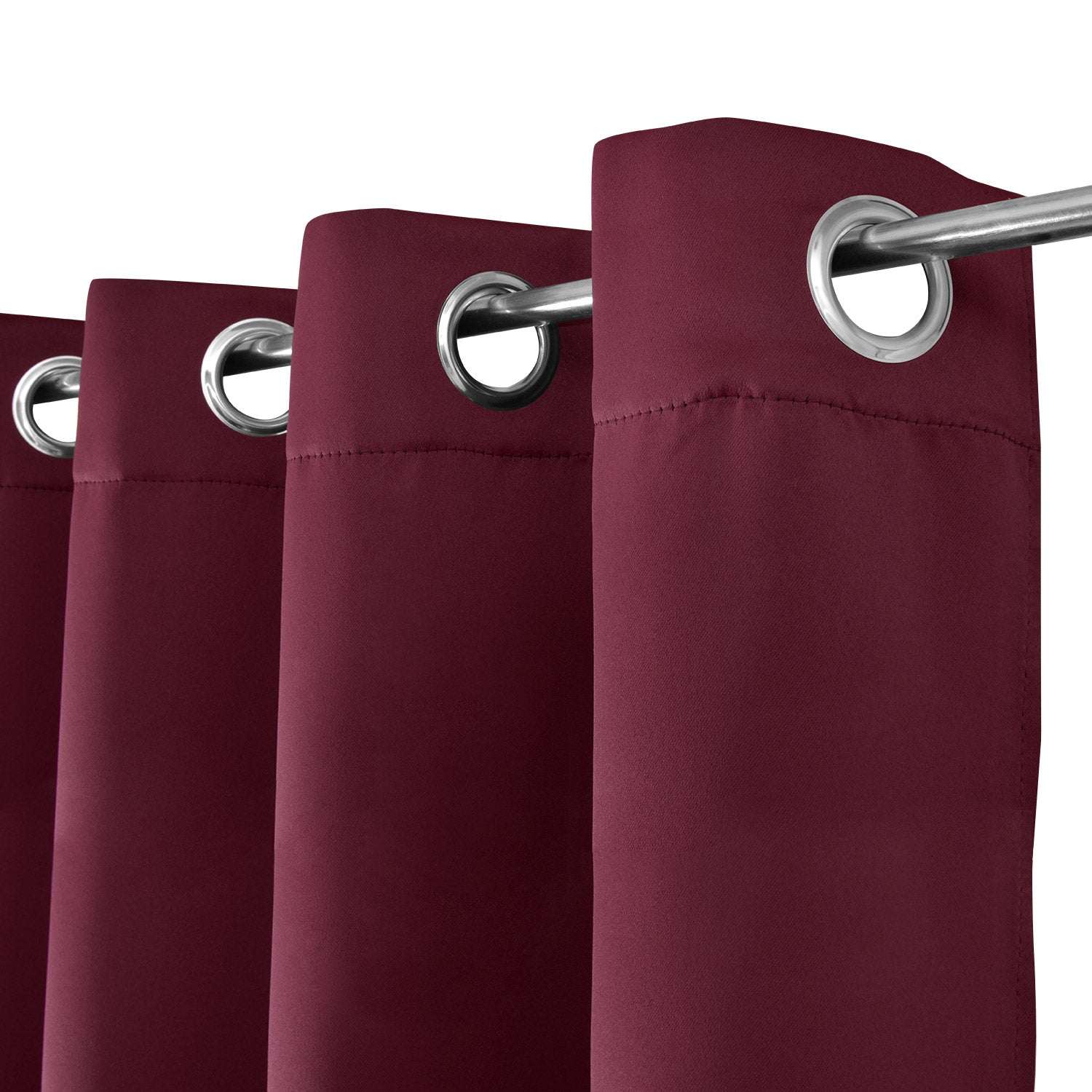 2er Set Beautissu Ösenschal Amelie Blackout Vorhänge, 100% lichtundurchlässig, pflegeleichtes Polyester, dekorative Verdunkelungsvorhänge.