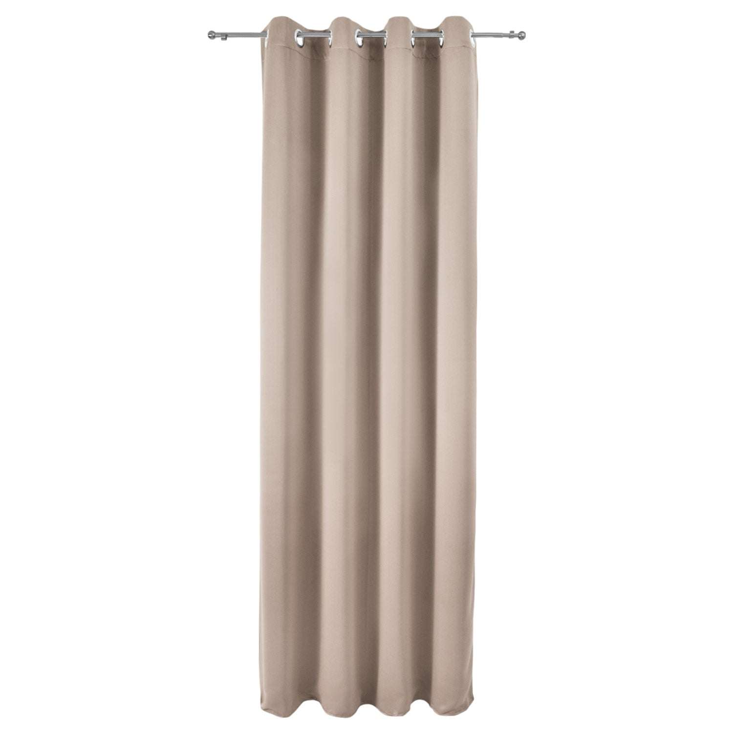 2er Set Beautissu Ösenschal Amelie Blackout Vorhänge, lichtechter Polyesterstoff, 100% lichtundurchlässig, langlebige Metallösen.