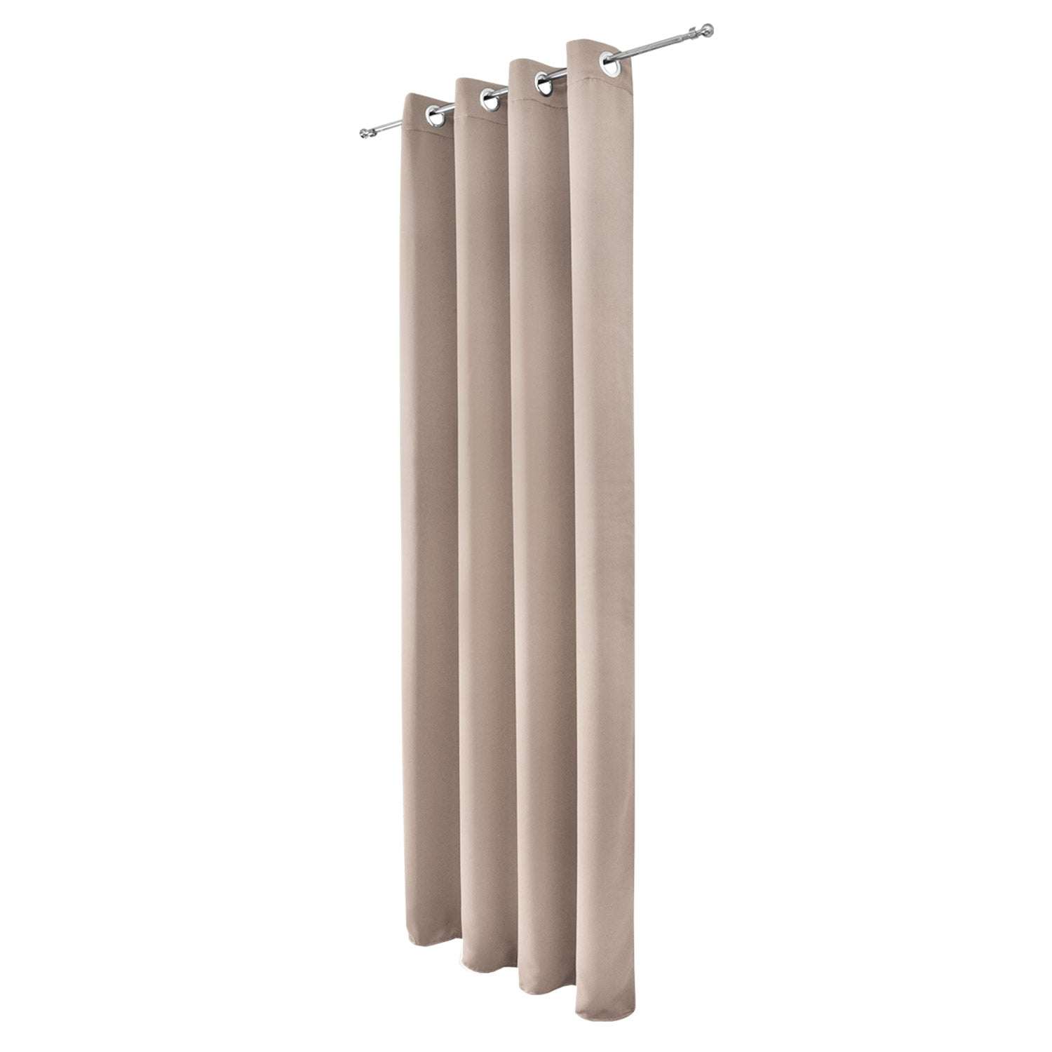 Beautissu Ösenschal Amelie blackout curtain set with eyelet design in beige, 100% polyester.