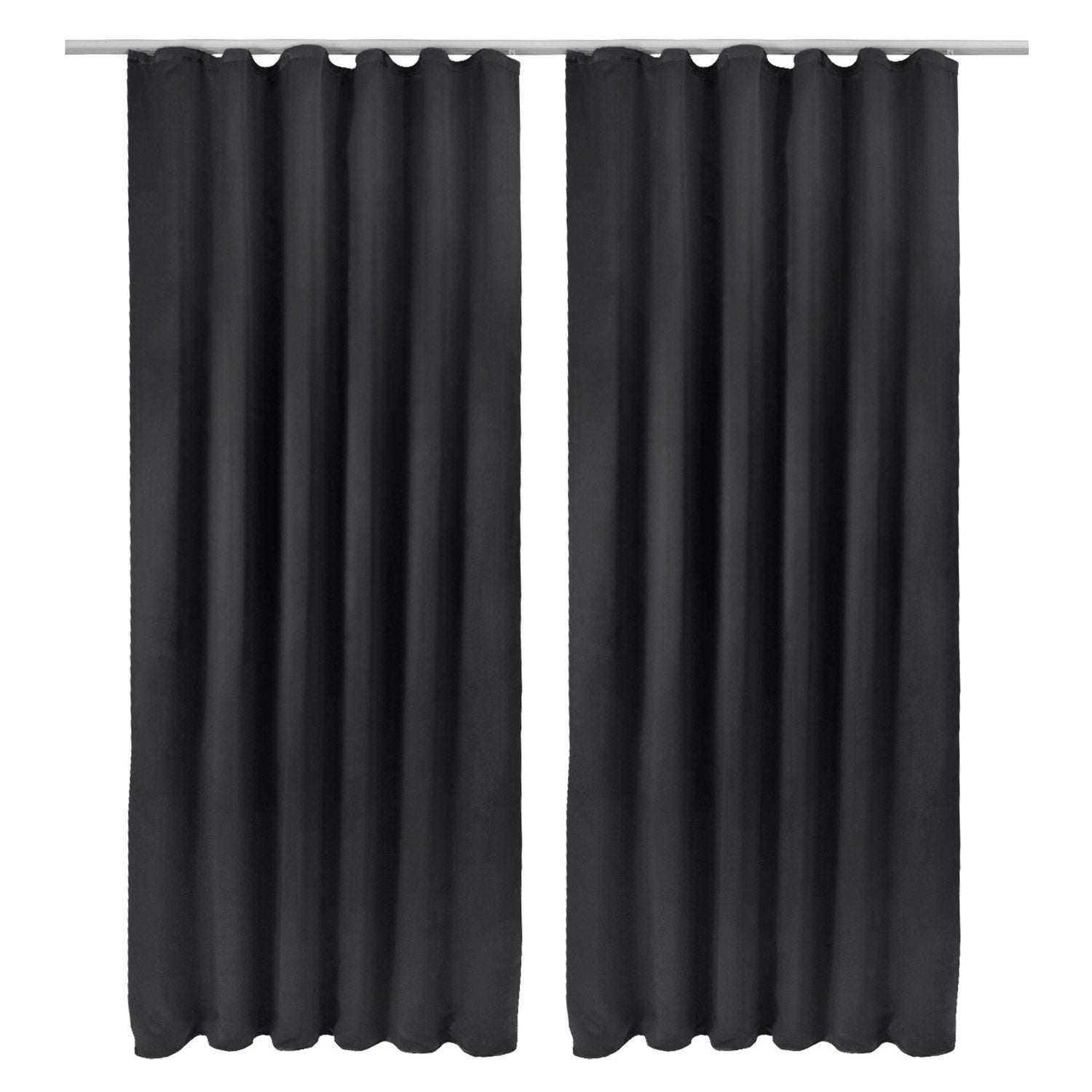 2er Set Beautissu Amelie Blackout Vorhänge, verdunkelnde Universalband-Vorhänge, 100% lichtundurchlässig, pflegeleichtes Polyester in UV-beständigen Farben.