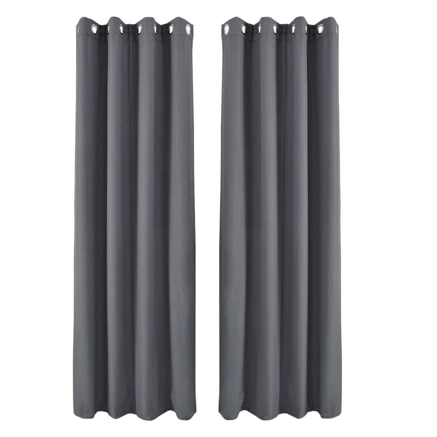 2er Set Beautissu Ösenschal Amelie Thermo Vorhänge in Grautönen mit Ösen-Aufhängung, lichtbeständig und isolierend, 100% Polyester.