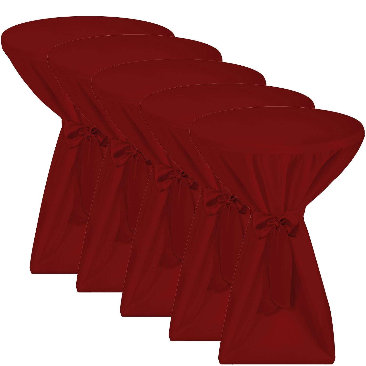 5er Set Beautissu Premium Stehtischhusse Ø60/70/80 cm div. Farben