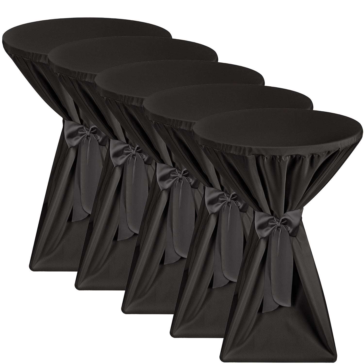 5er Set Beautissu Premium Stehtischhusse Ø60/70/80 cm div. Farben