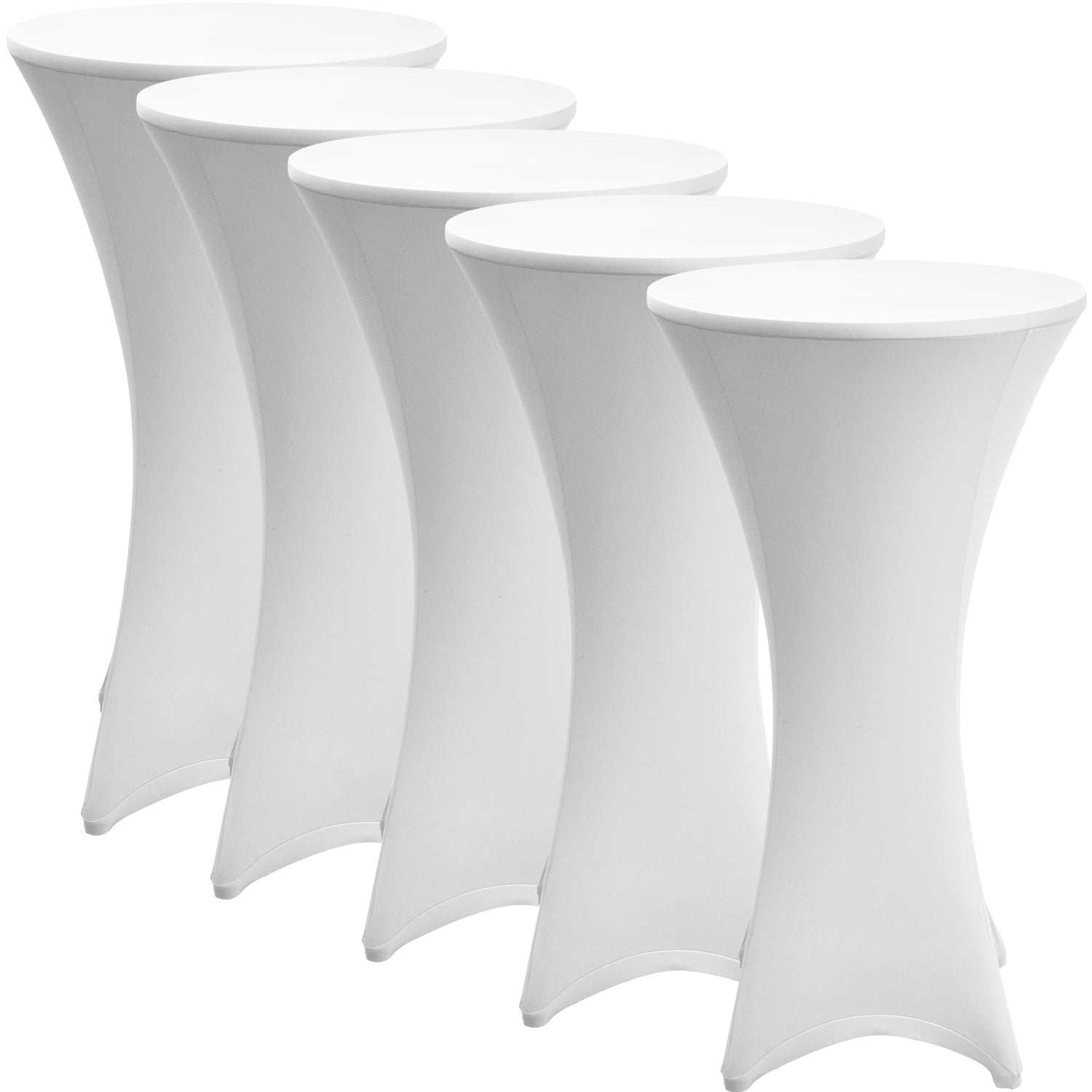 5er Set Beautissu Stehtischhusse Stella Ø60-70-80cm div. Farben
