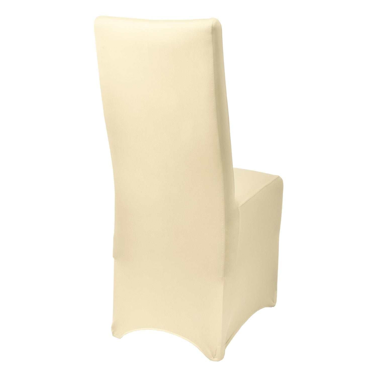 Beautissu Leona Stretch universal banquet chair cover in various colors for events and decor.
