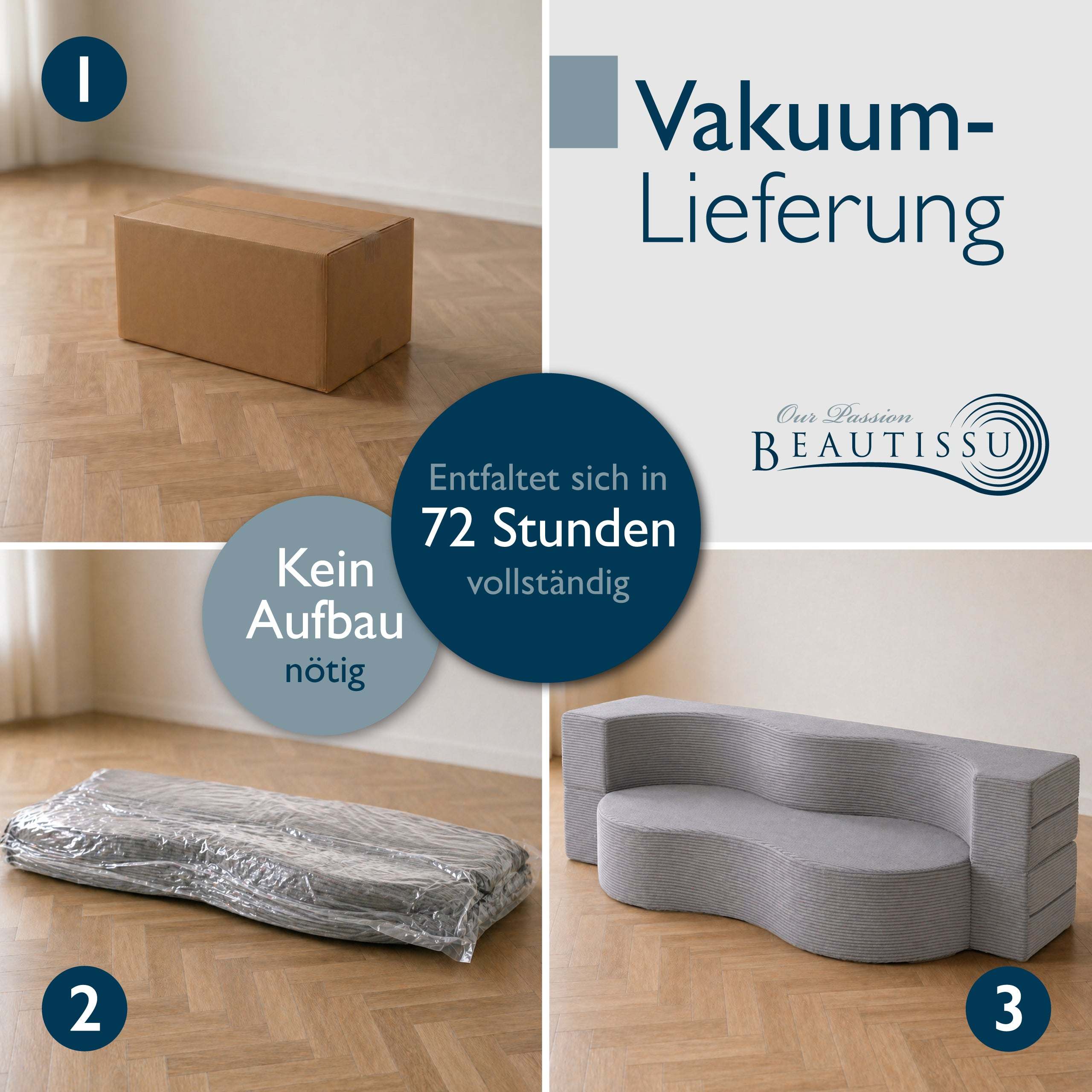 Modernes Klappsofa mit Schlaffunktion in Cord-Optik, 2-Sitzer, platzsparend und komfortabel, Schlafsofa Leova 90x200 cm