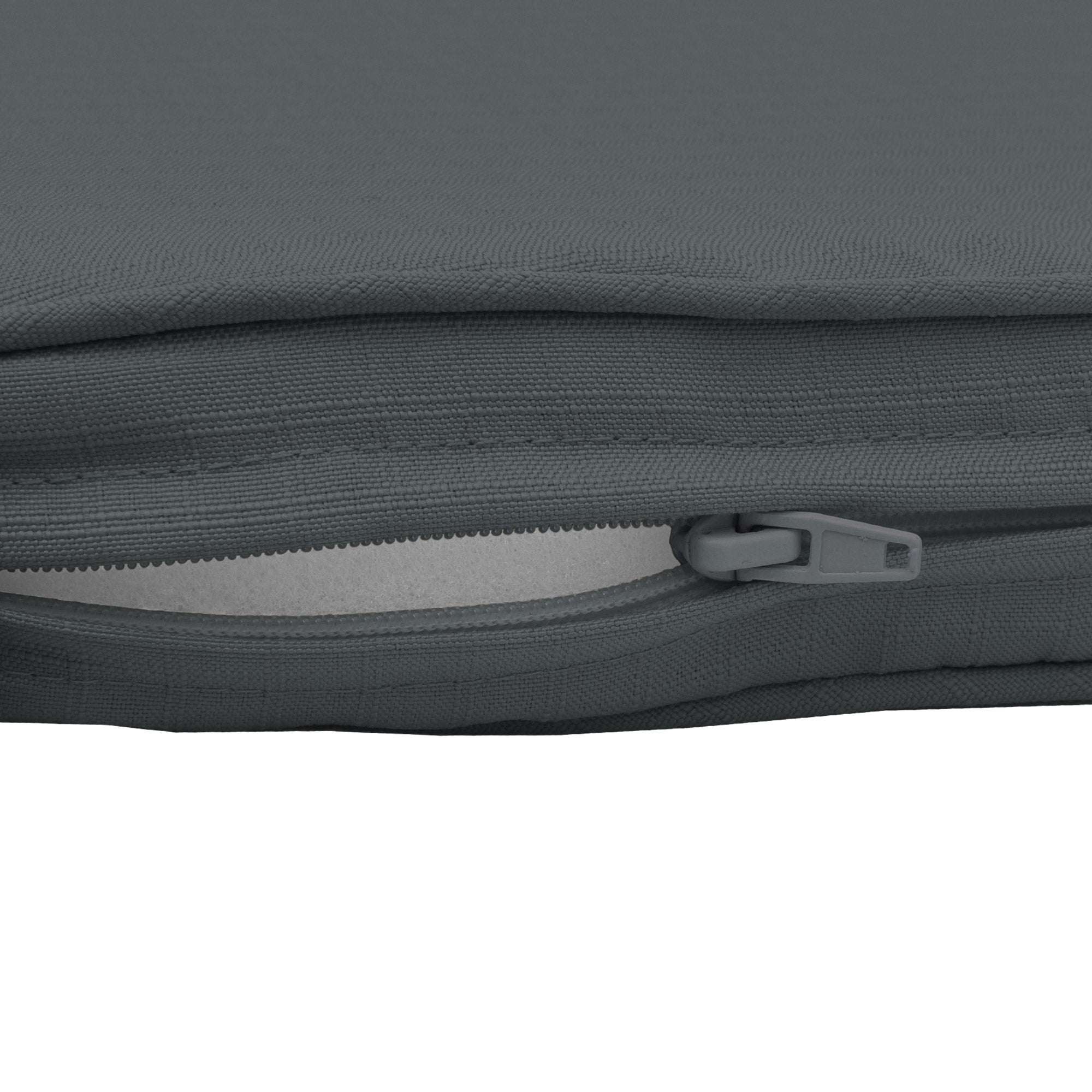 Beautissu Base BK seat cushion with zipper in gray fabric.