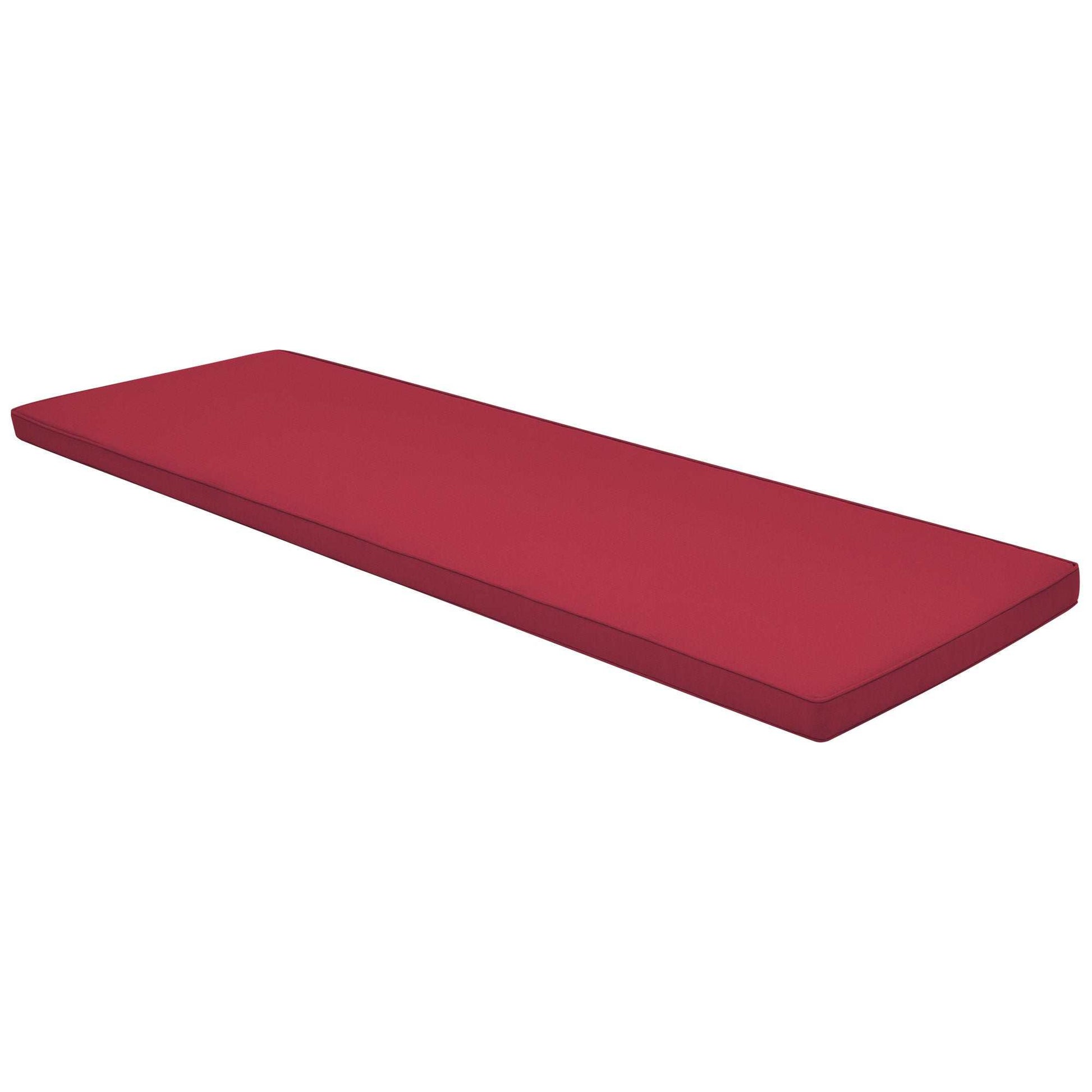 Beautissu Base BK bankauflage seat cushion in red with 5cm padding, perfect for garden benches.