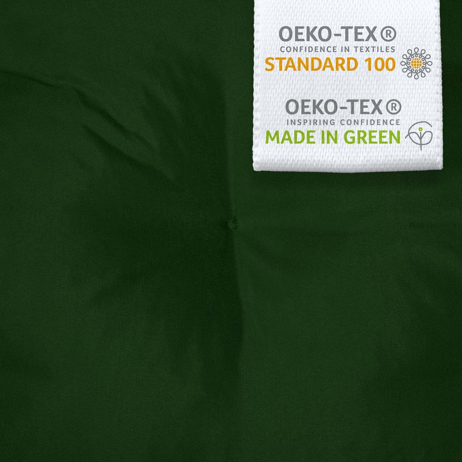 Beautissu Bankauflagen Flair BK cushion with Oeko-Tex label detail.
