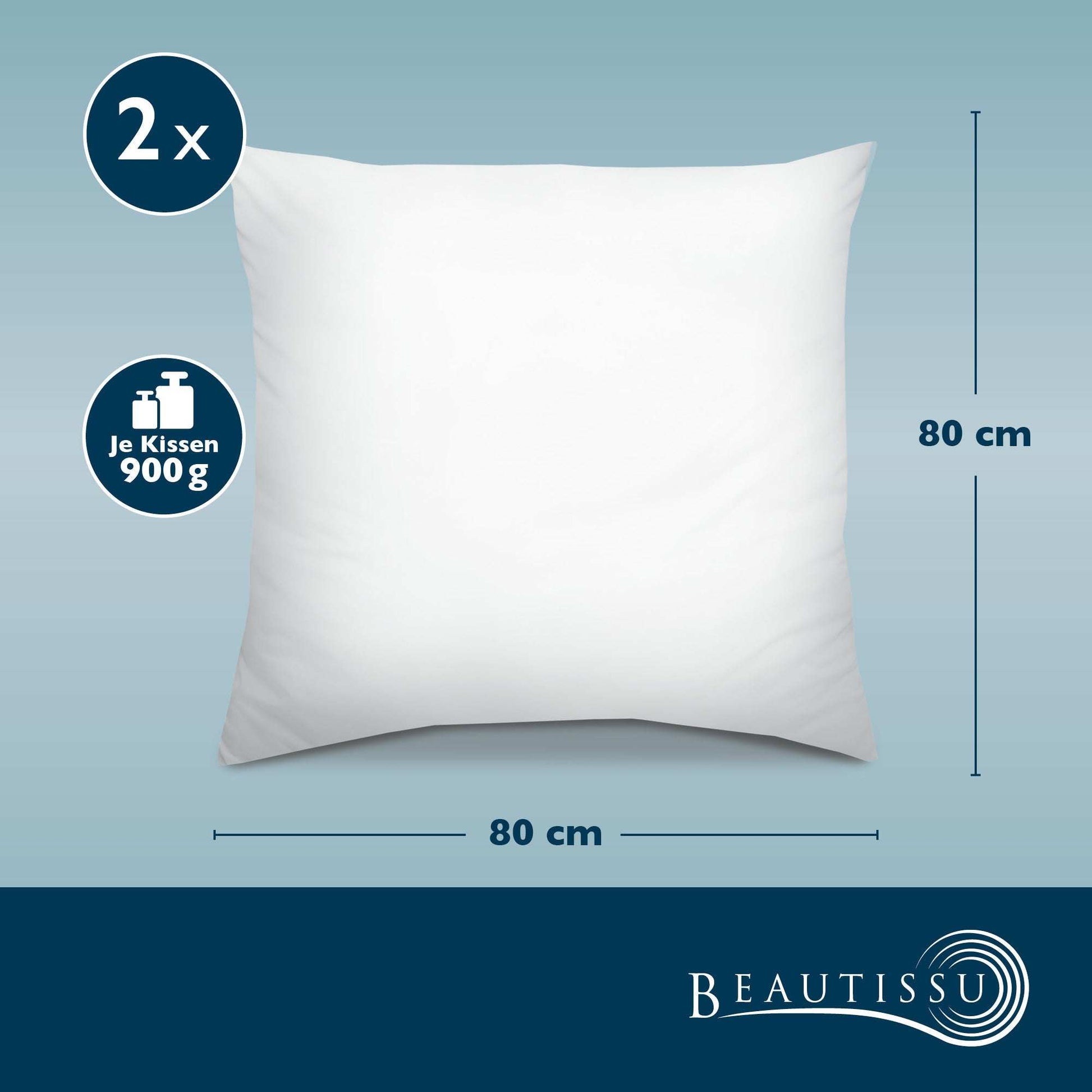 Beautissu BeauNuit NK microfiber pillow, 80x80cm, OEKO-TEX certified, allergen-free.