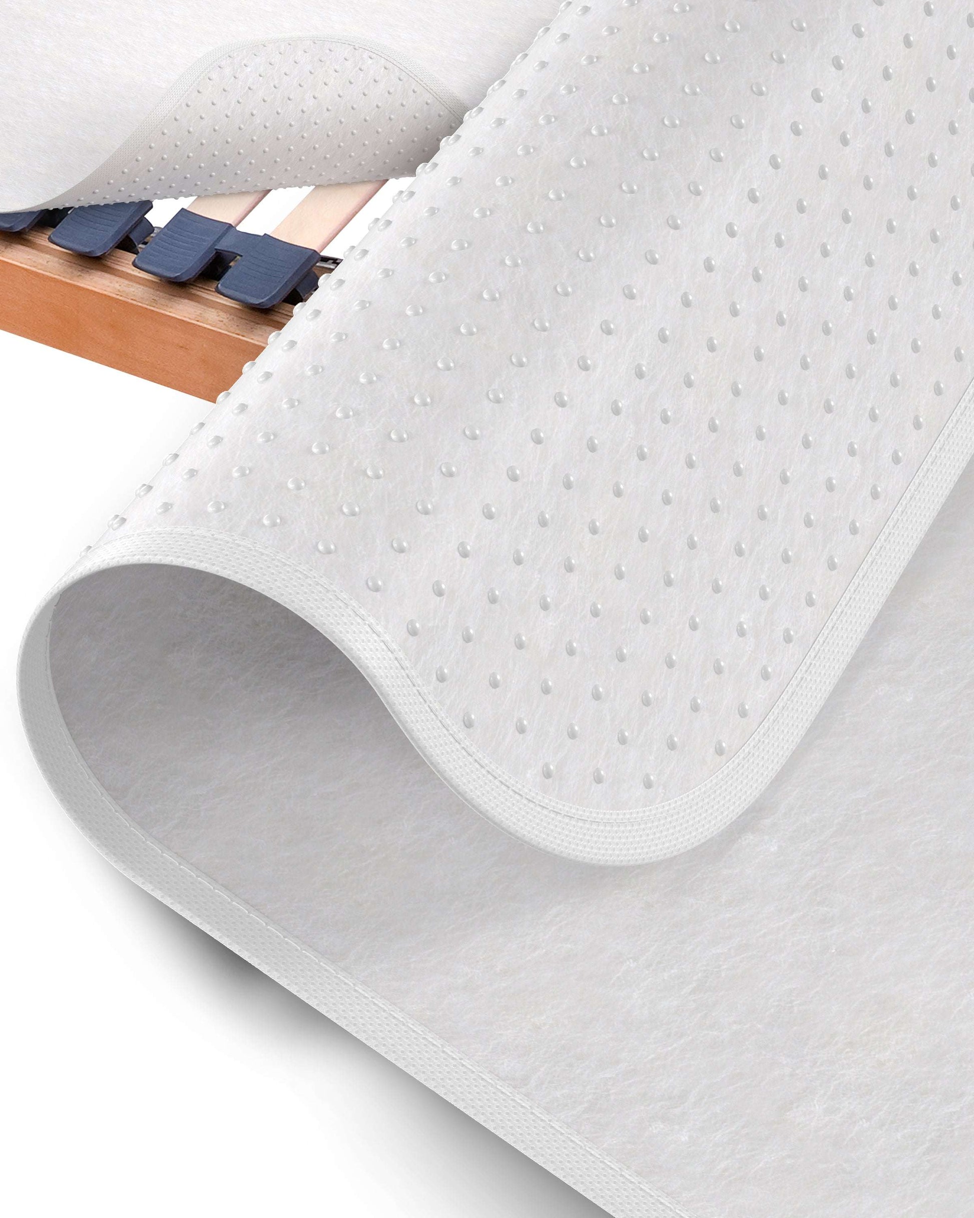 Waterproof mattress protector with non-slip studs by Beautissu, enhancing mattress durability and preventing slippage.