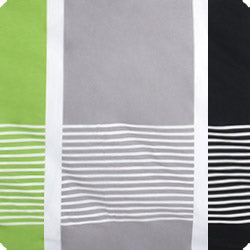 2er Set Bettwäsche in grün, grau, schwarz Streifenmuster mit Reißverschluss, 100% Baumwolle.