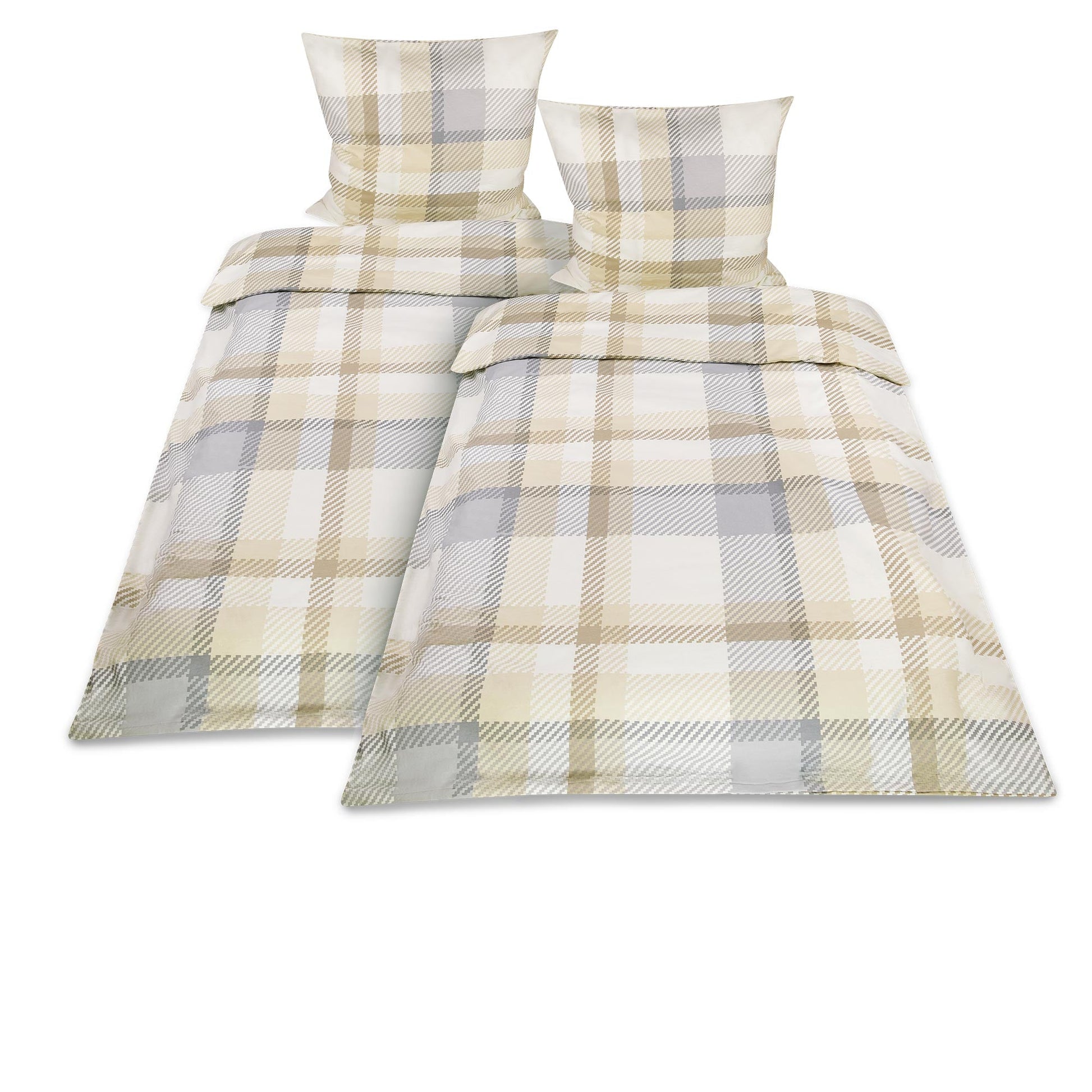 2er Set Beautissu Biber Bettwäsche mit Kissenbezügen, 100% Baumwolle, OEKO TEX zertifiziert.