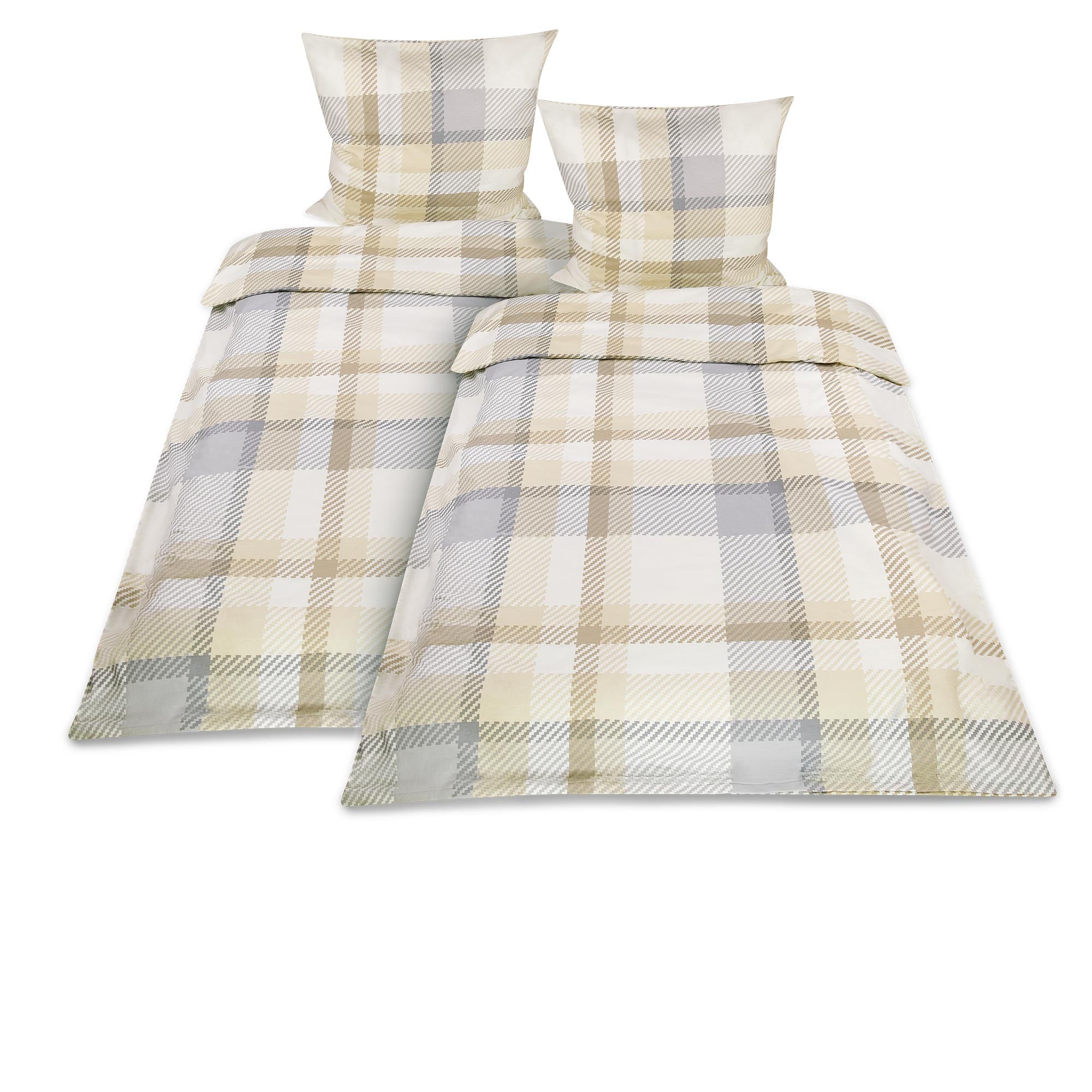 2er Set Beautissu Biber Bettwäsche mit Kissenbezügen, 100% Baumwolle, OEKO TEX zertifiziert.