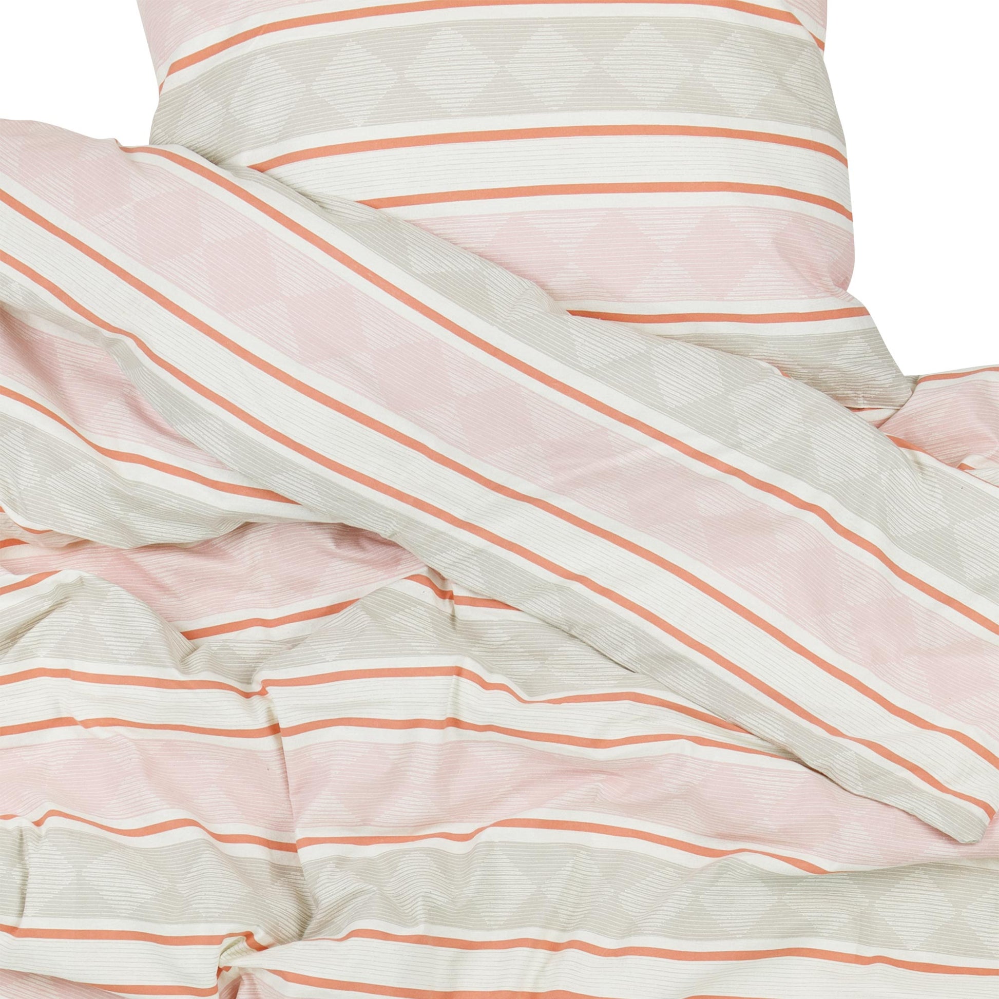 2er Set Beautissu Biber Bettwäsche with fluffy surface and temperature-regulating cotton, includes 2 duvet covers and 2 pillowcases in a striped pattern.