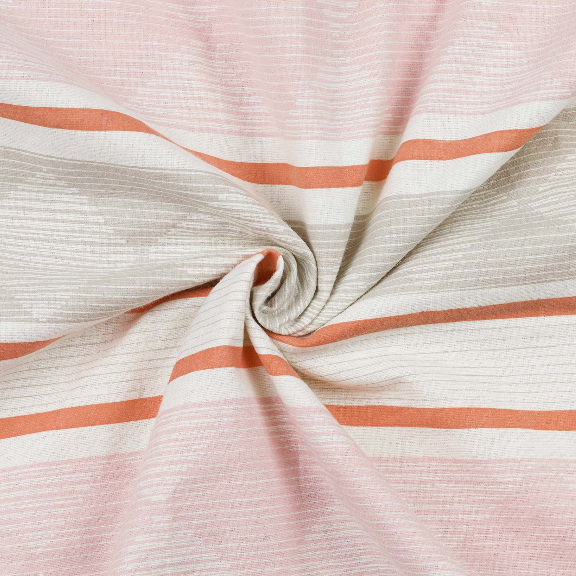 2er Set Beautissu Biber Bettwäsche in soft stripes, 100% cotton, breathable and fluffy.