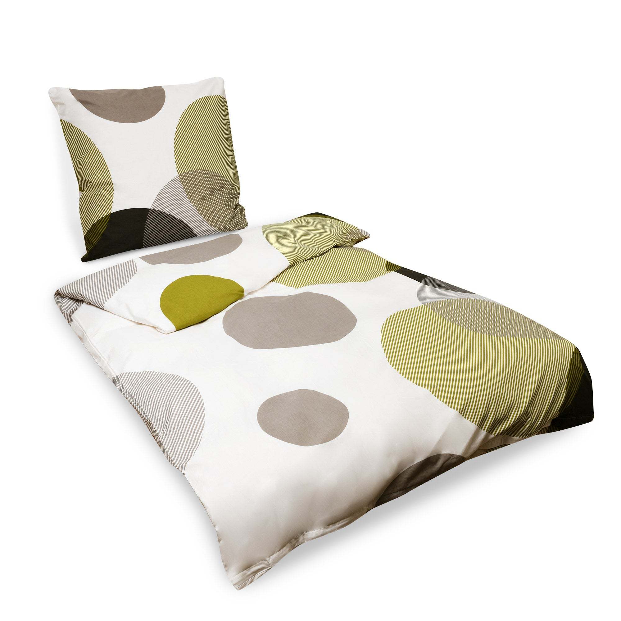 Beautissu Renforcé Bettwäsche Set with pillowcase, cotton, polka dot design, OEKO-TEX certified.