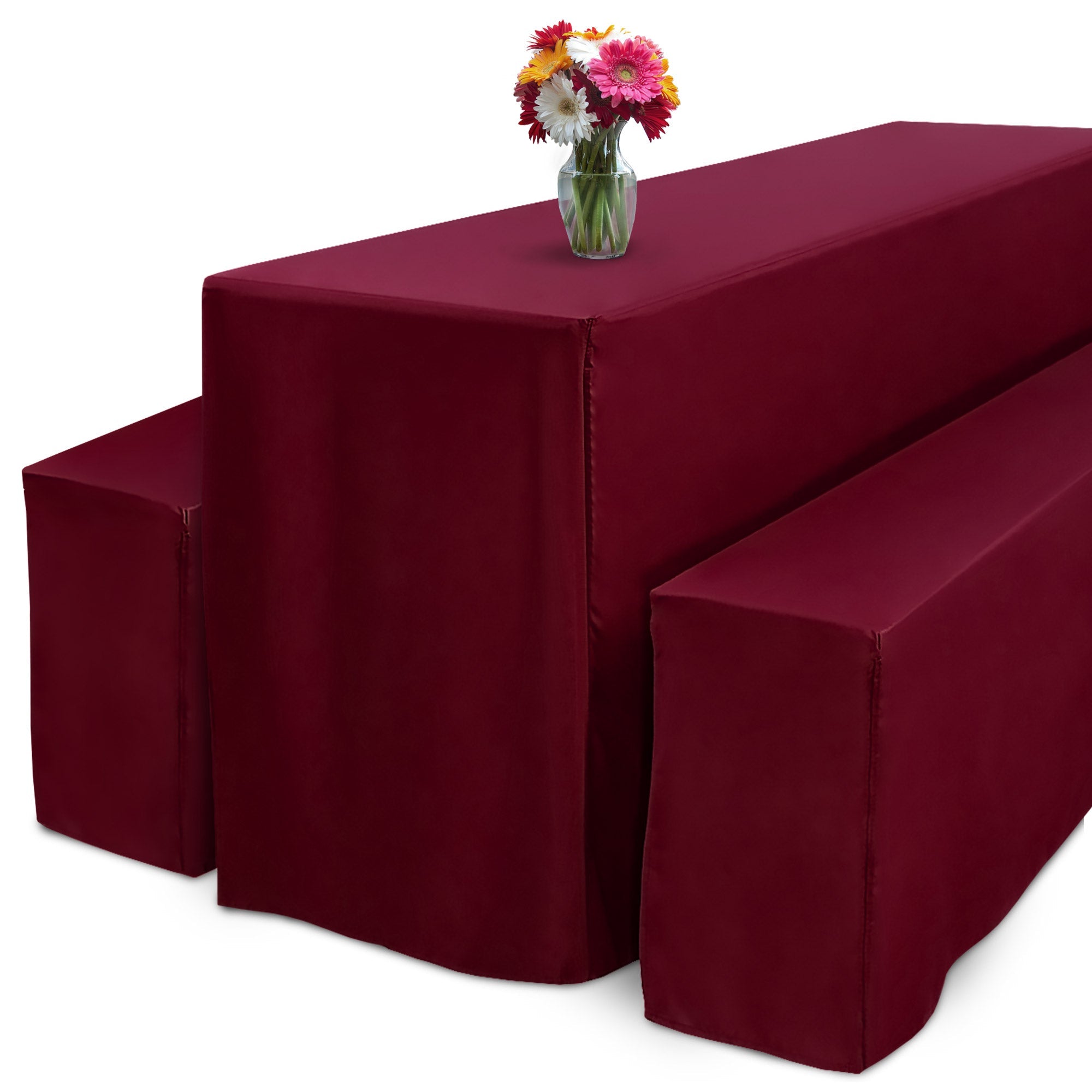 3er Set Beautissu Biertischhusse für Festzelt 50x220cm | 70x220cm