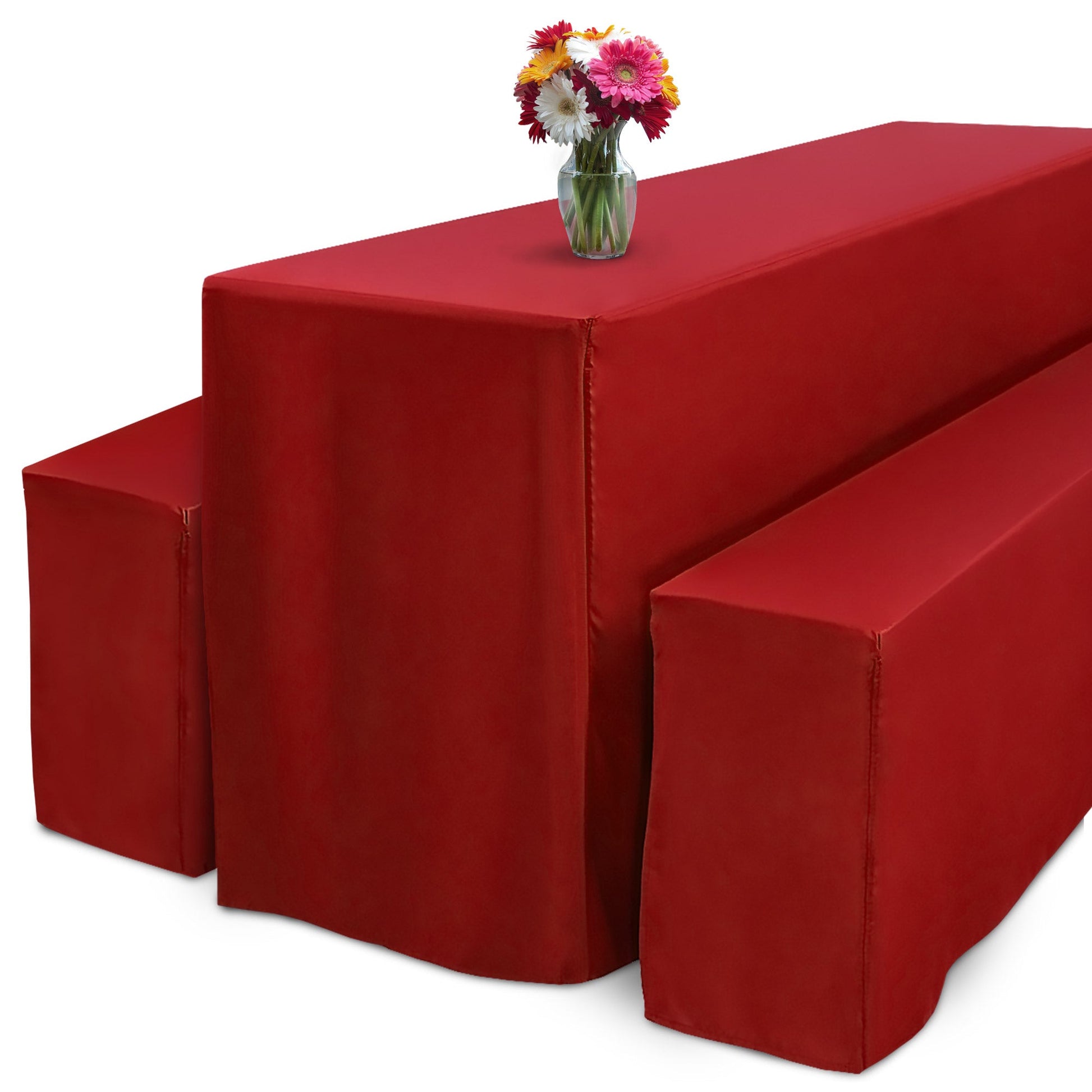 3er Set Beautissu Basic L Biertischhusse, elegant table and bench covers for events.