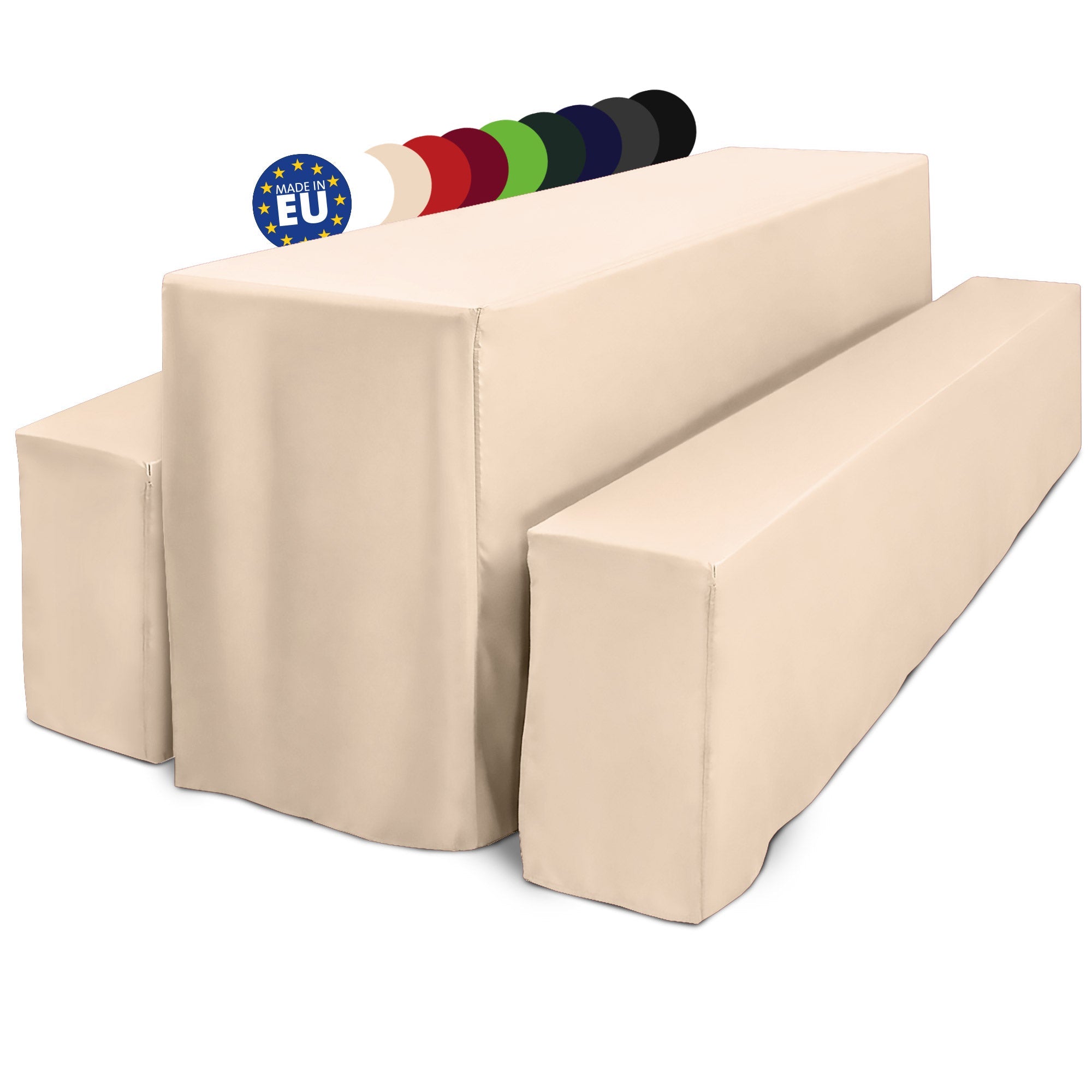 3er Set Beautissu Basic L beer table cover set for 50x220cm and 70x220cm, ideal for events, weddings, and catering.
