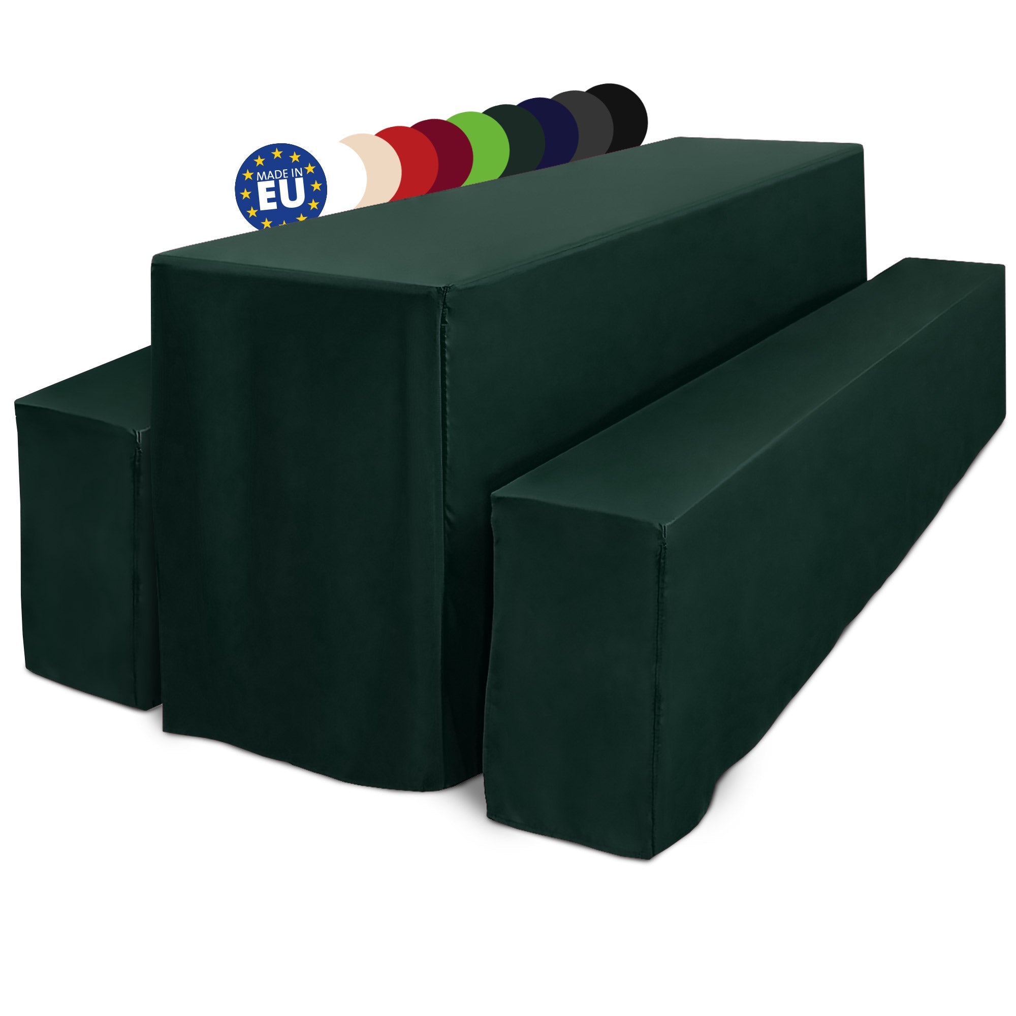 3er Set Beautissu Biertischhusse, bodenlang, für Festzeltgarnitur, verschiedene Farben, 50x220cm/70x220cm.