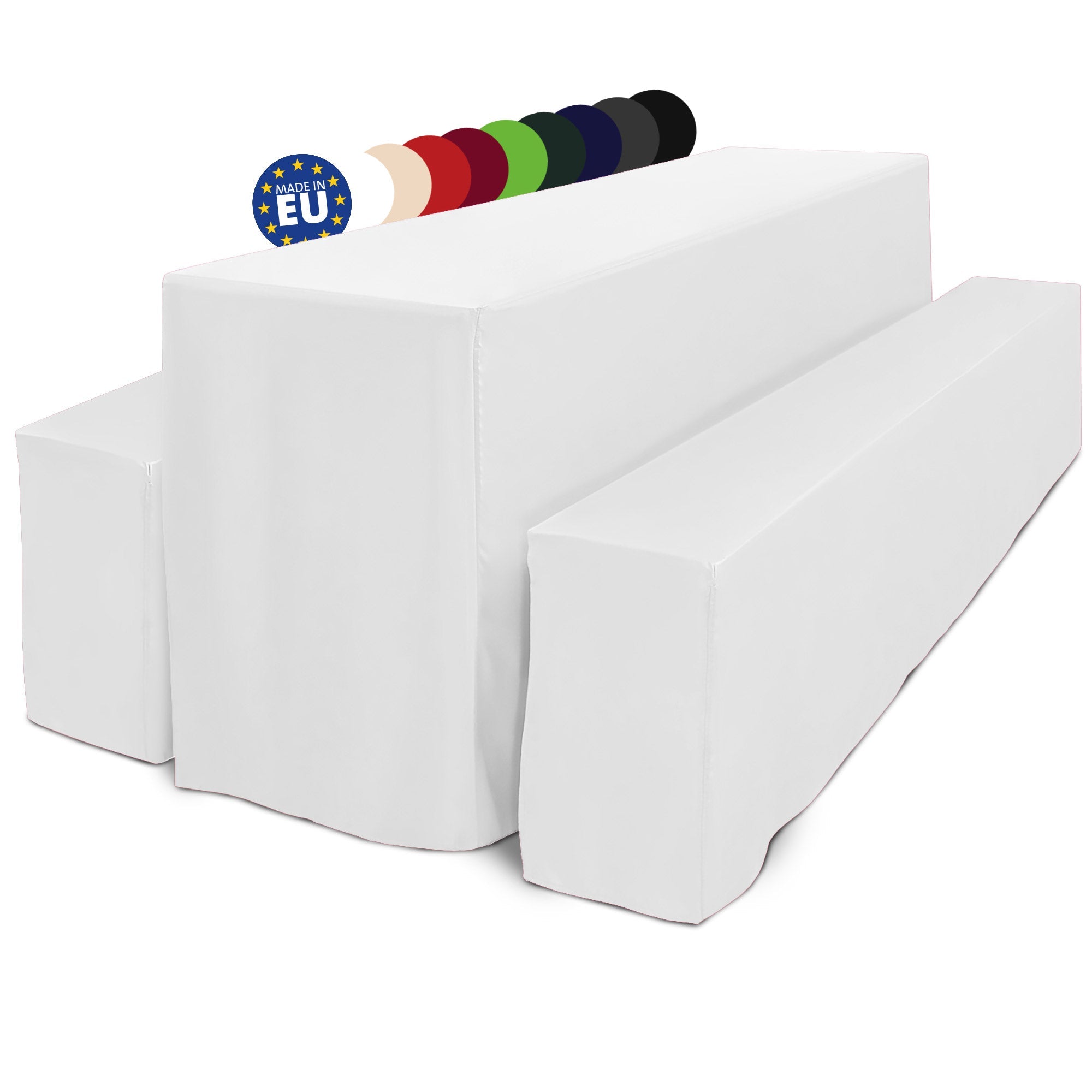 3er Set Beautissu Basic L Biertischhusse für Festzeltgarnitur 50x220cm