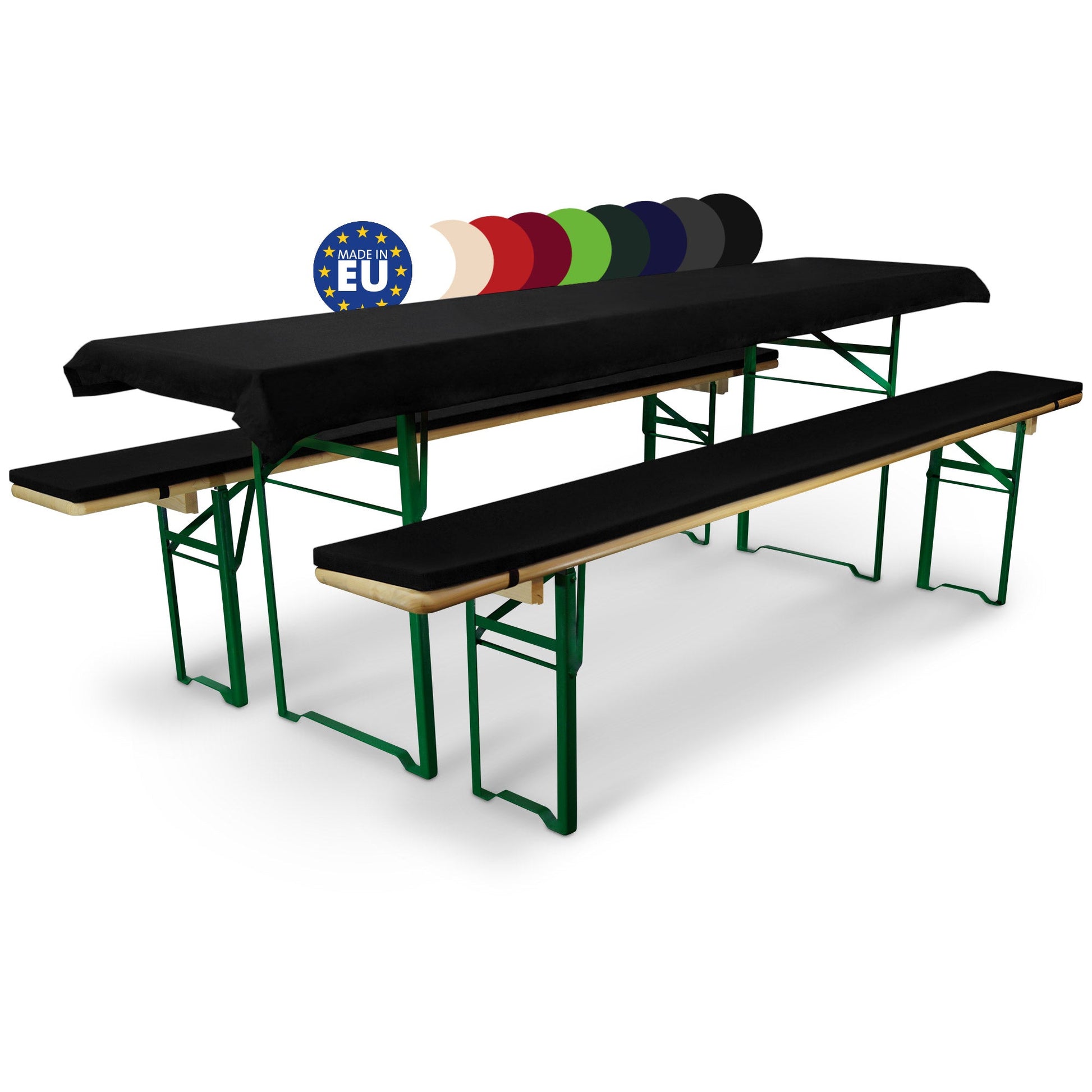 3er Set Beautissu Comfort XS Tischdecke und Bierbankauflagen für Festzeltgarnituren, hochwertig und pflegeleicht.