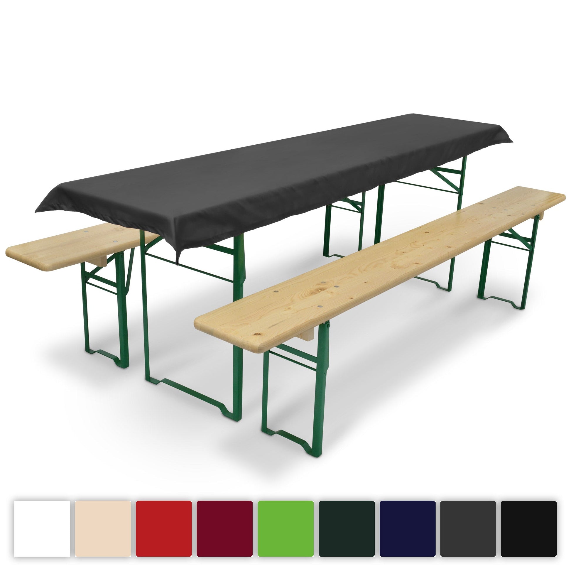 3er Set Beautissu Comfort XS table cloth and bench padding set for Festzeltgarnitur.