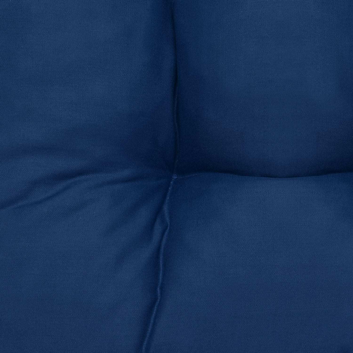 Dark blue Beautissu Lisa chair cushion from 4-piece set, 40x40cm size, soft and versatile.