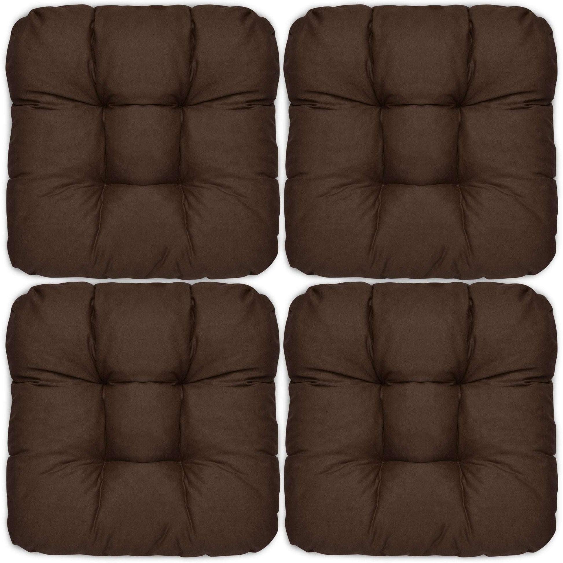 4er Set Beautissu Lisa Stuhlkissen 40x40cm in braun, vielseitig und hochwertig.